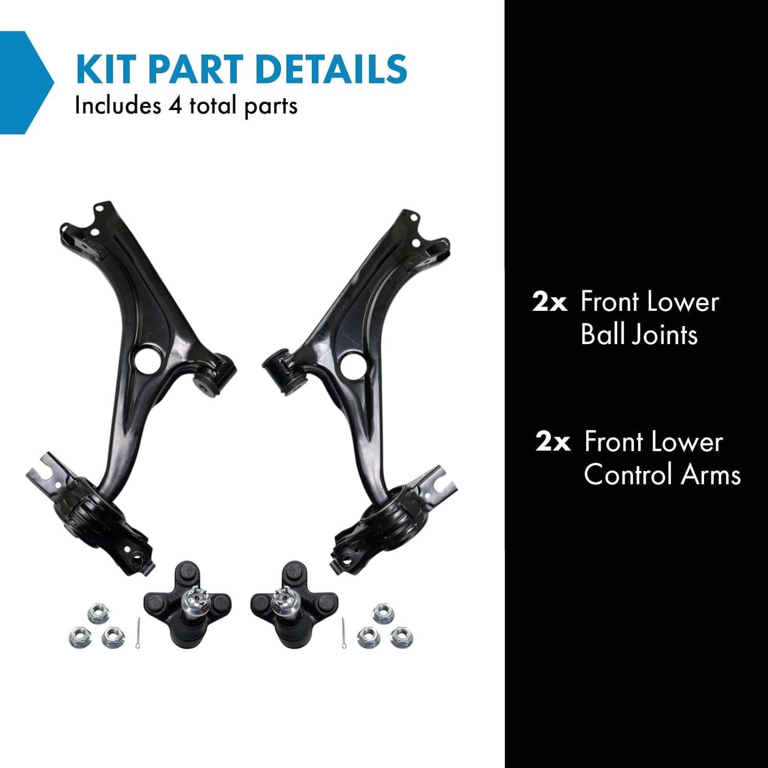 Conjunto de Brazo de Control Inferior TRQ 4 Piezas Honda Civic 2016-2021