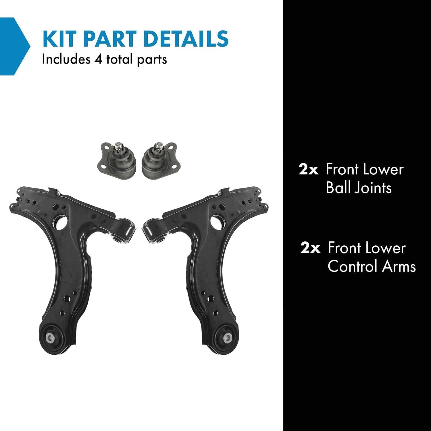 Brazo de Control Inferior Frontal TRQ PSA62728 - 4 Piezas