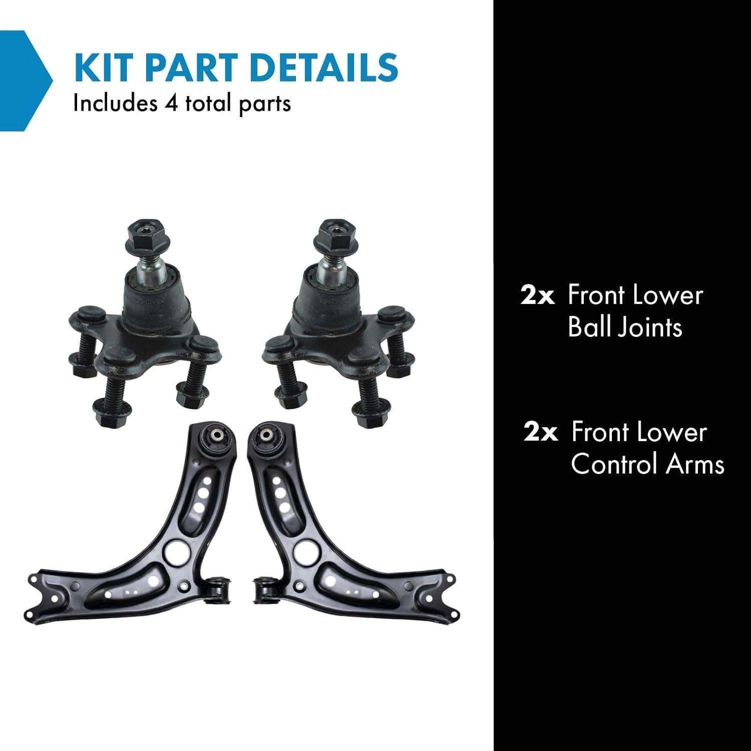 Brazo de Control Inferior TRQ PSA34720 con Rótula - 4 Piezas