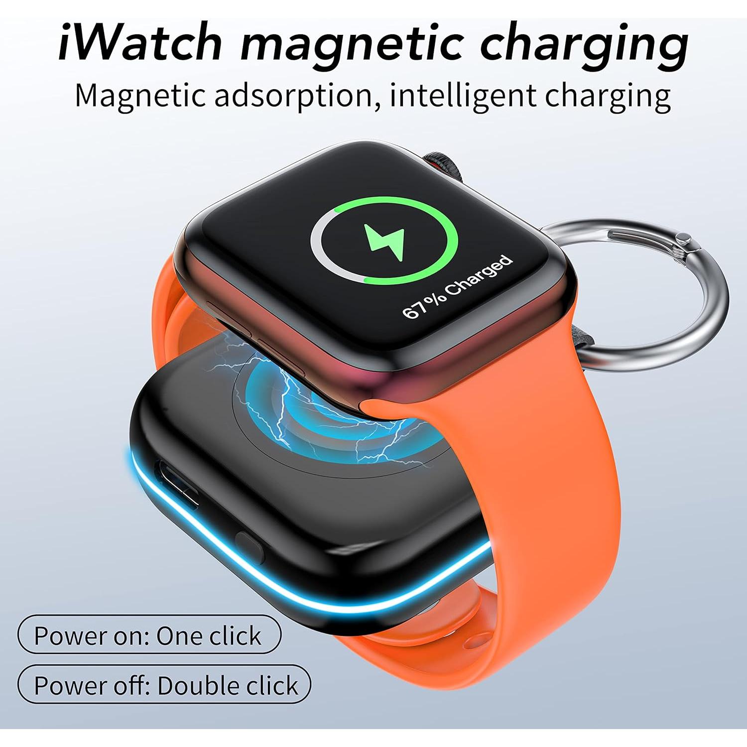 Cargador Portátil HUOTO para Apple Watch 1200mAh Inalámbrico