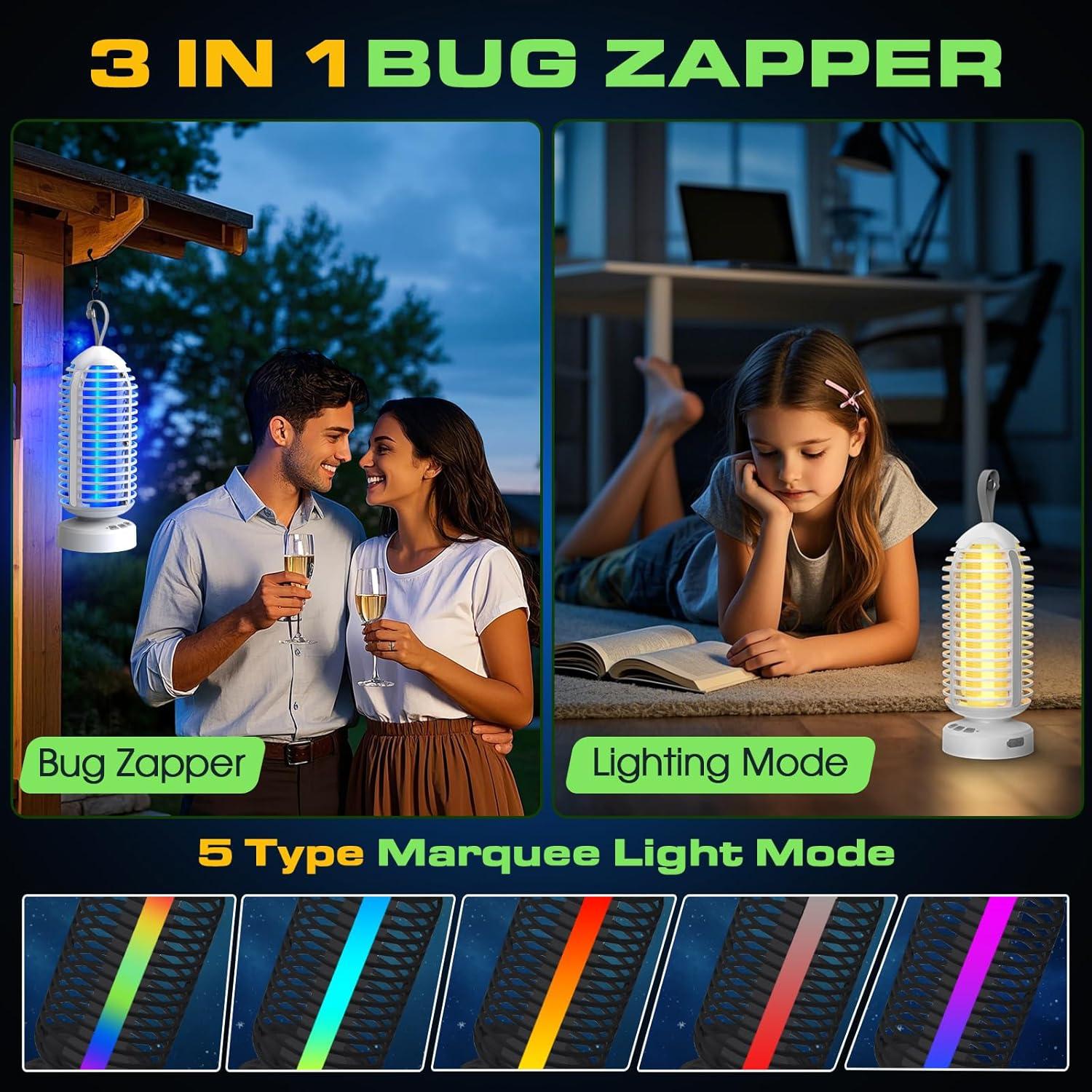 Zapper de Insectos Zwiran 4000mAh Recargable Impermeable