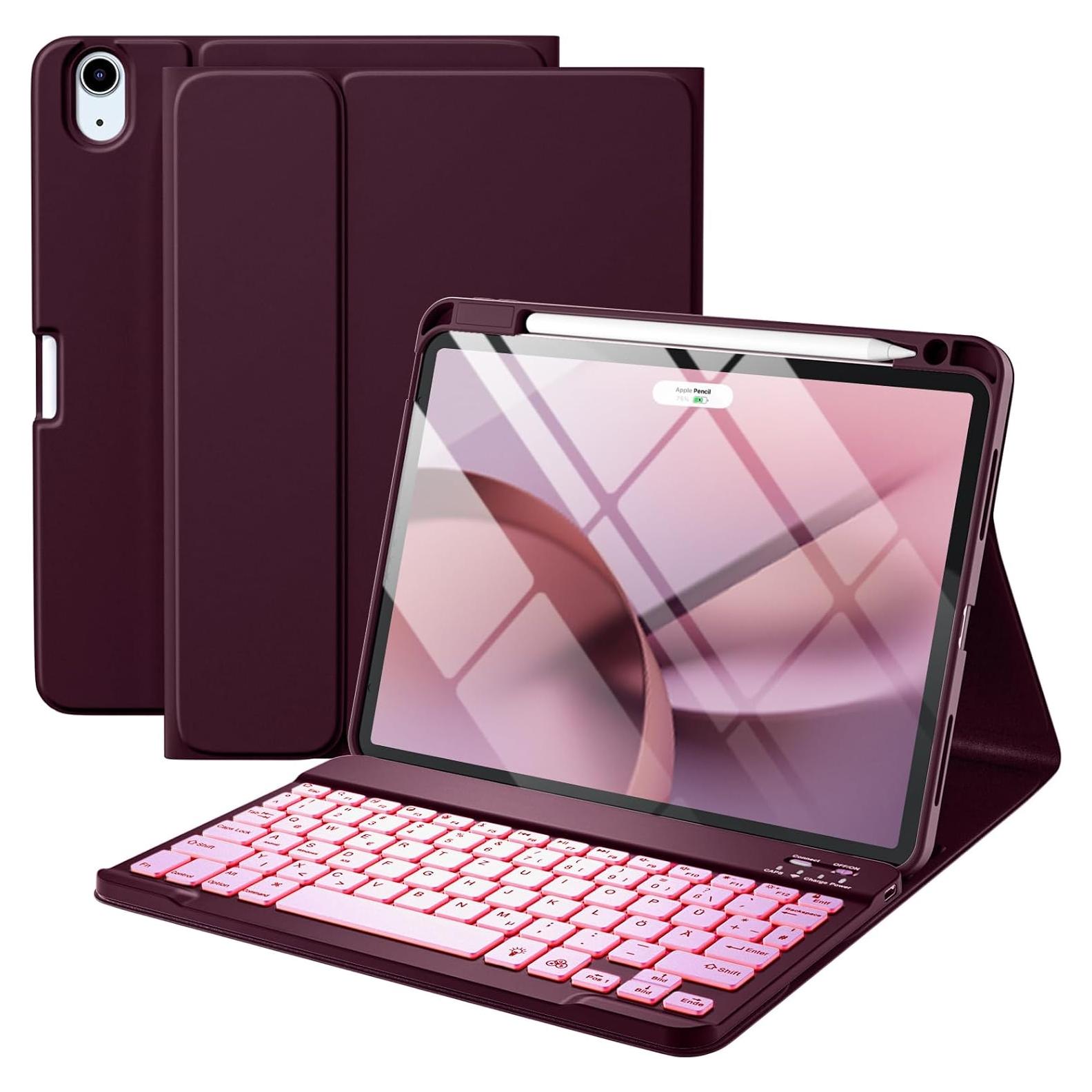 Funda con Teclado para iPad Air 11" Harvopu Mulberry