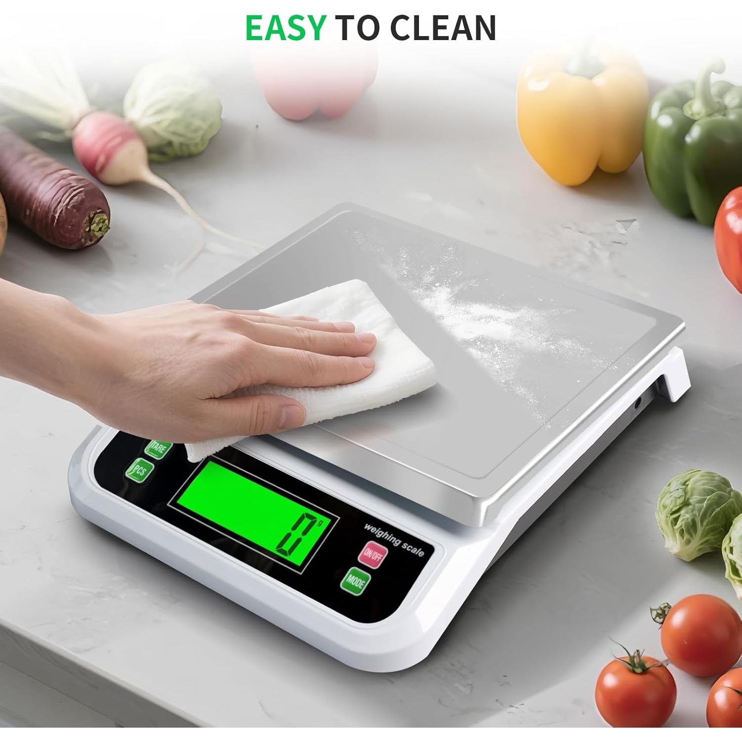 Escala de Cocina Digital LNXDMWMS 40kg Pantalla LCD Acero Inoxidable