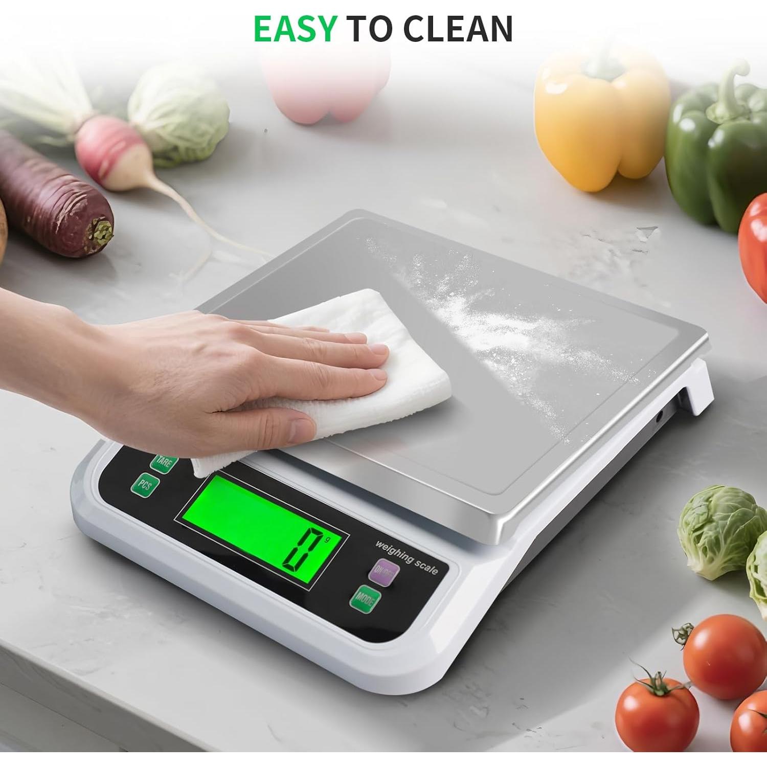 Escala de Cocina Digital LNXDMWMS 40kg Pantalla LCD Acero Inoxidable