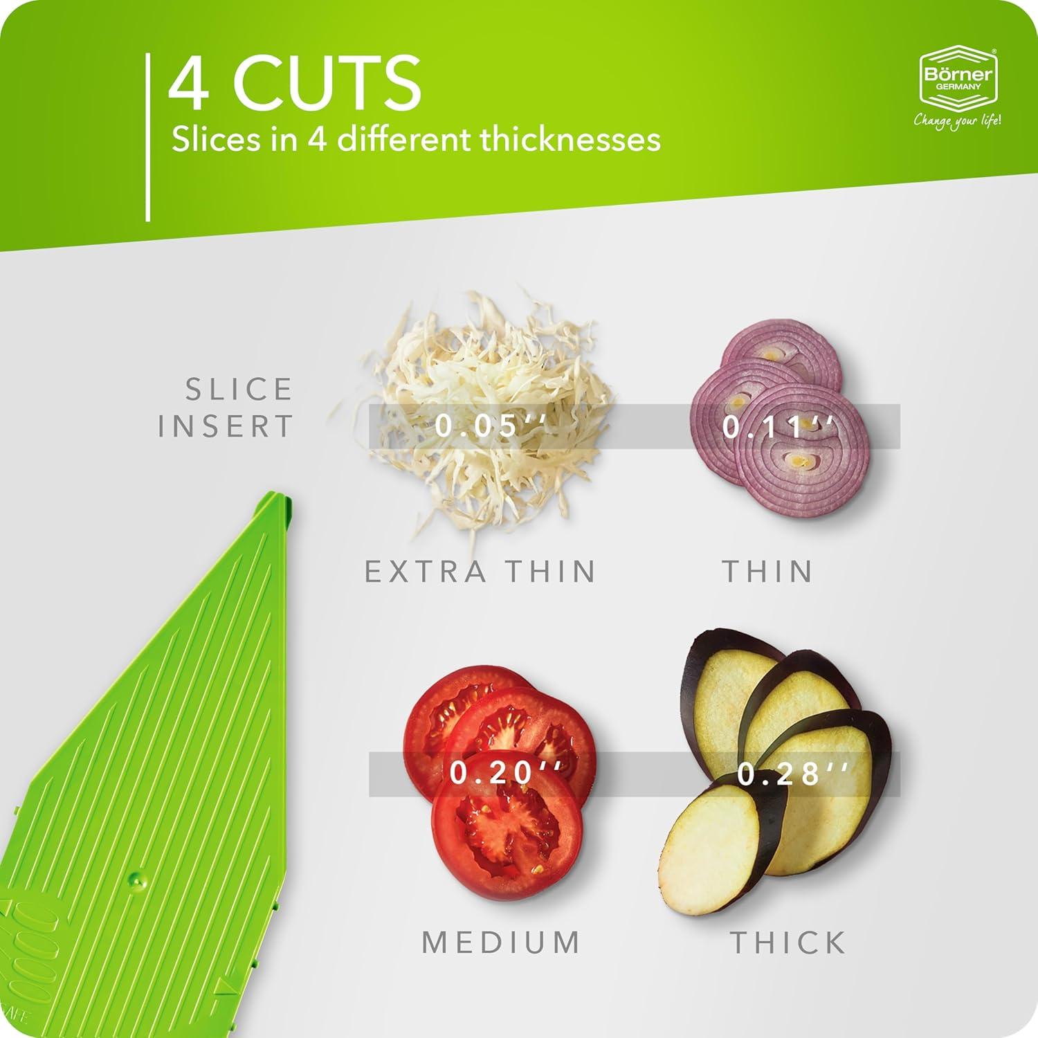 Mandolina Cortadora Börner V5 Verde - Cuchilla V Acero Inoxidable