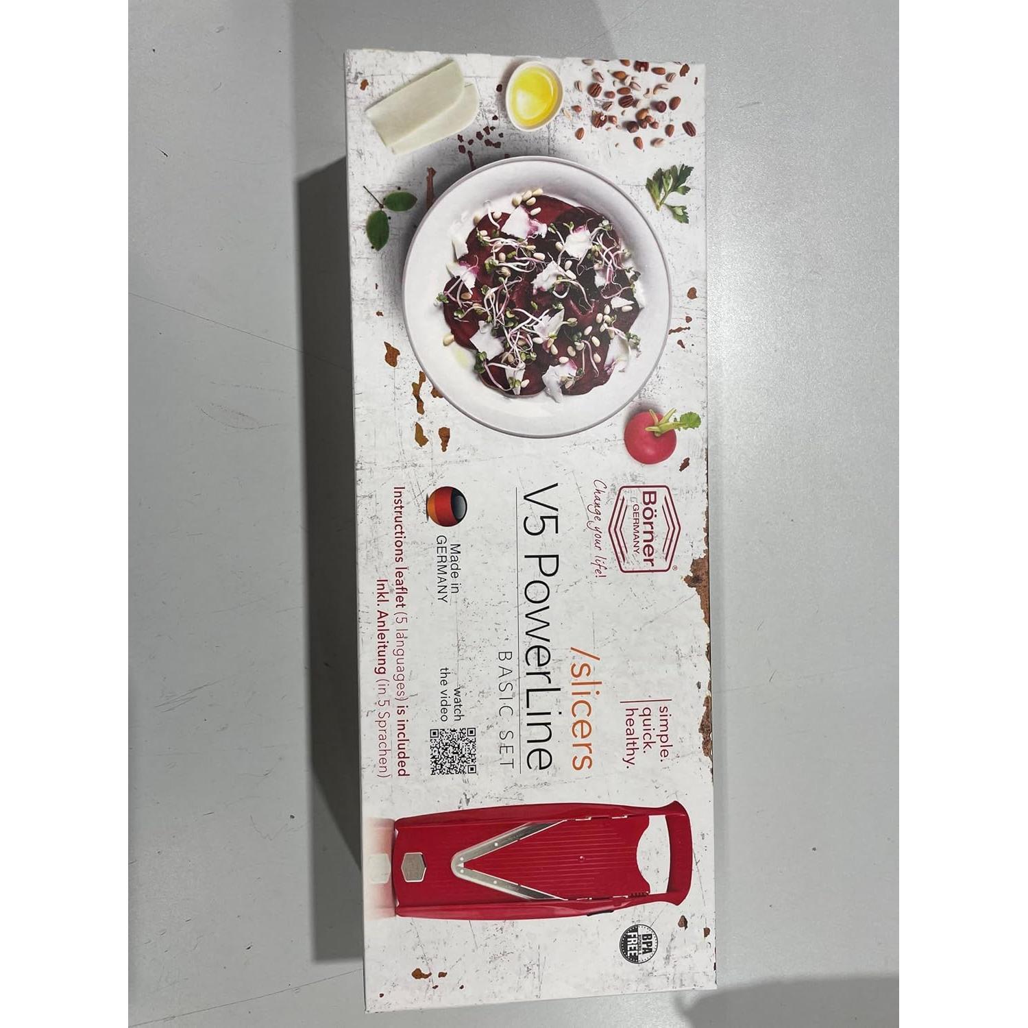 Mandolina Cortadora Börner V5 Verde - Cuchilla V Acero Inoxidable