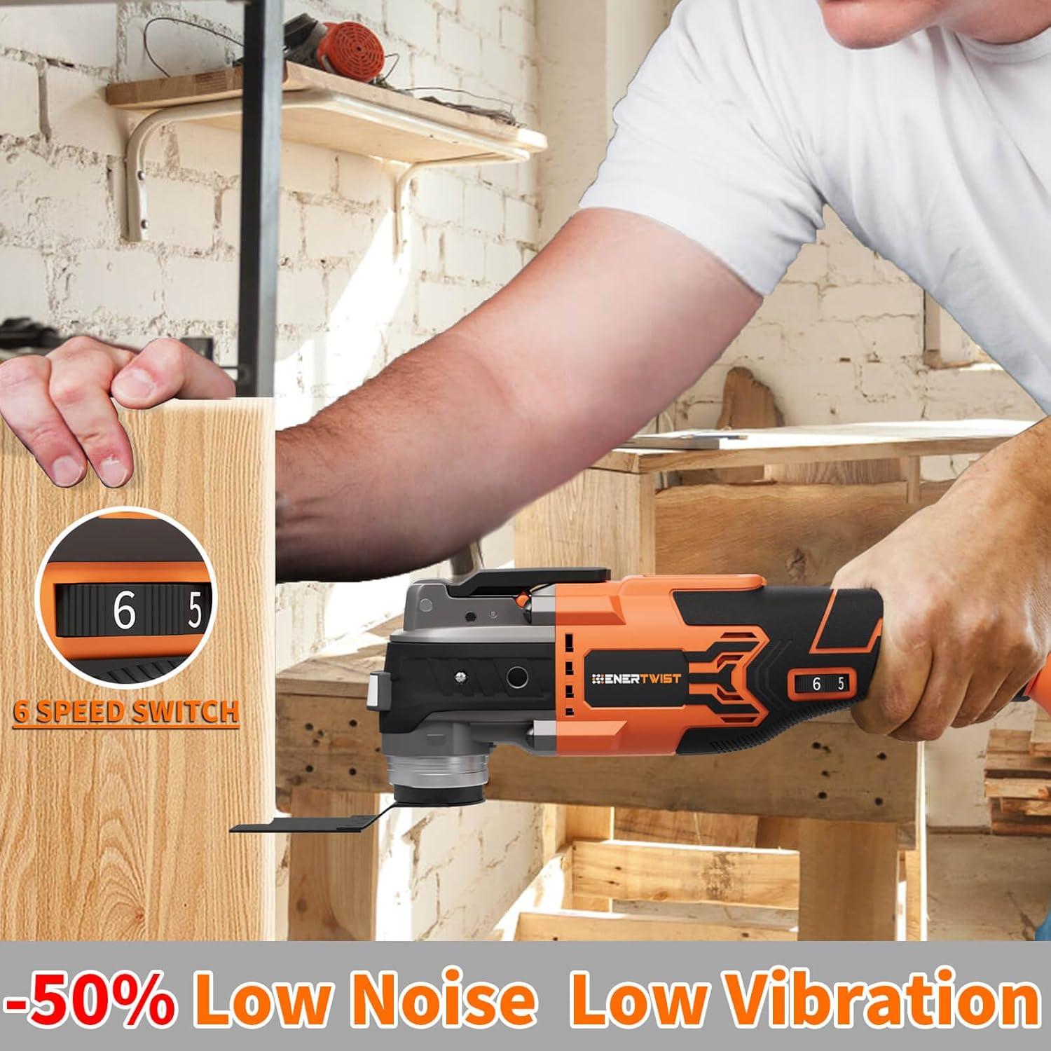 Herramienta Oscilante Inalámbrica ENERTWIST 6 Velocidades LED
