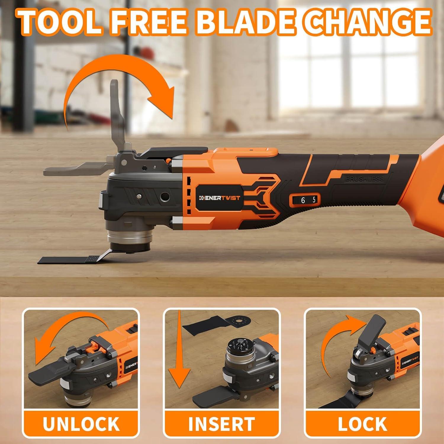 Herramienta Oscilante Inalámbrica ENERTWIST 6 Velocidades LED