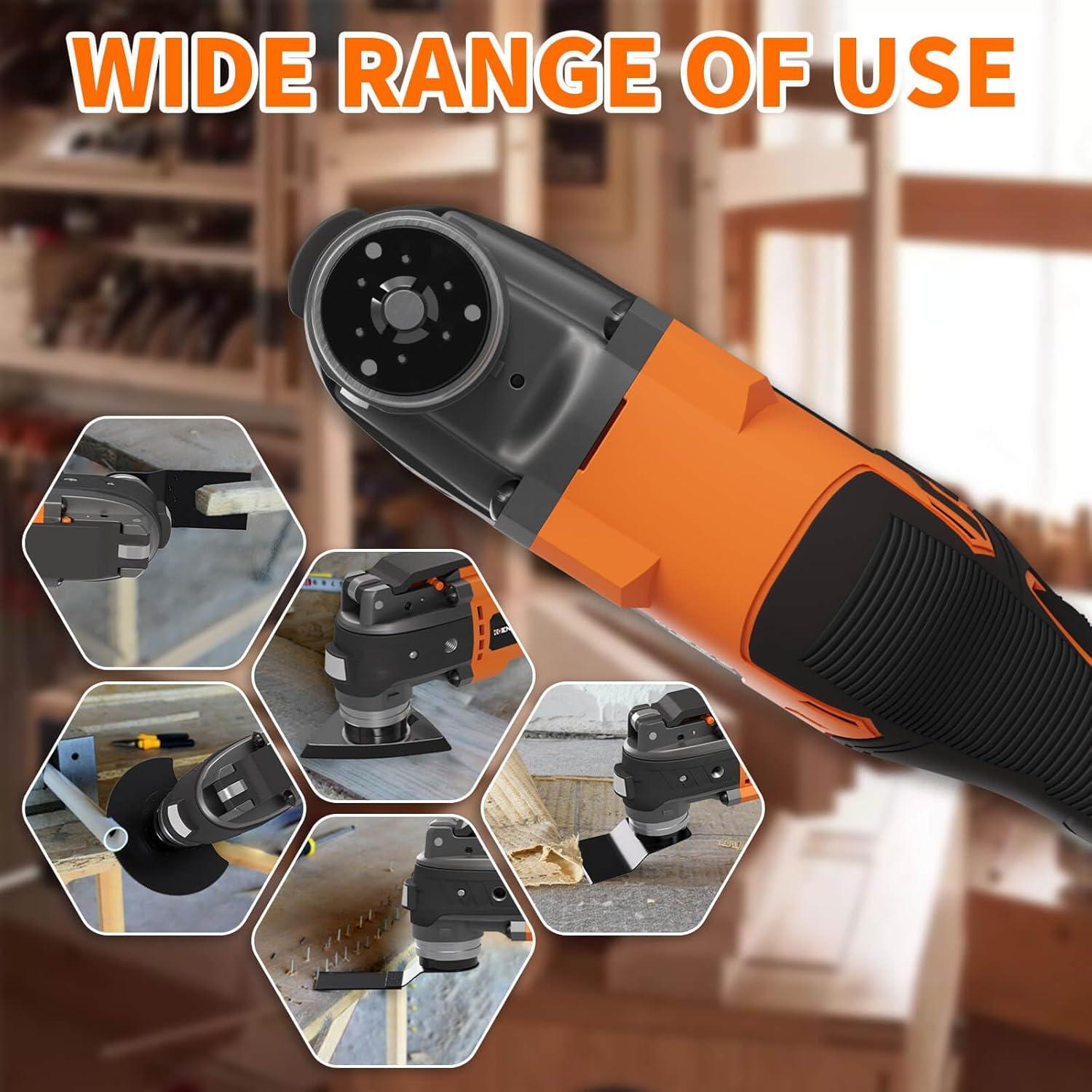 Herramienta Oscilante Inalámbrica ENERTWIST 6 Velocidades LED