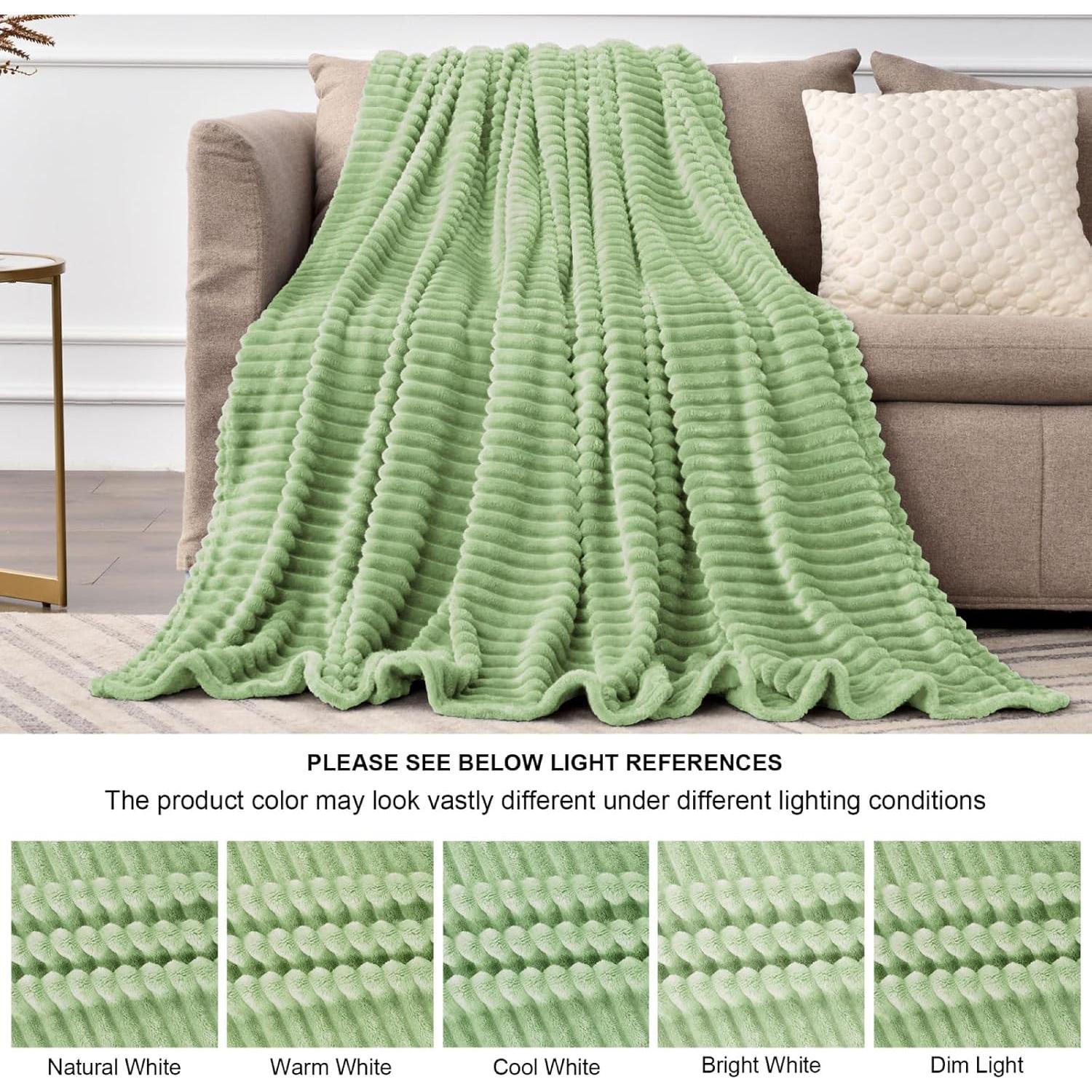 Manta de Forro BEDELITE Verde Manzana 127x152 cm Suave y Cálida