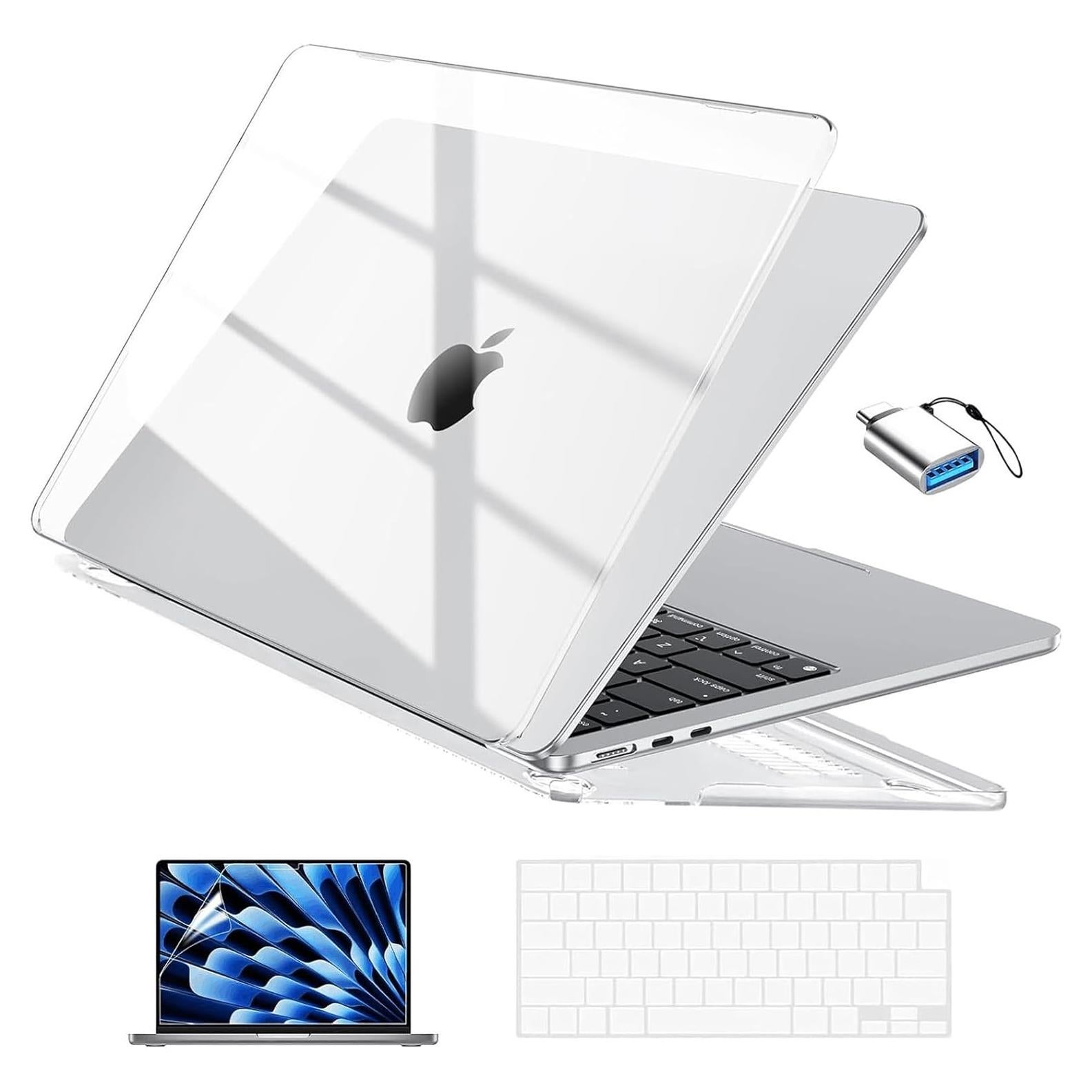 Funda EooCoo para MacBook Air 13" M4 M3 M2 Transparente