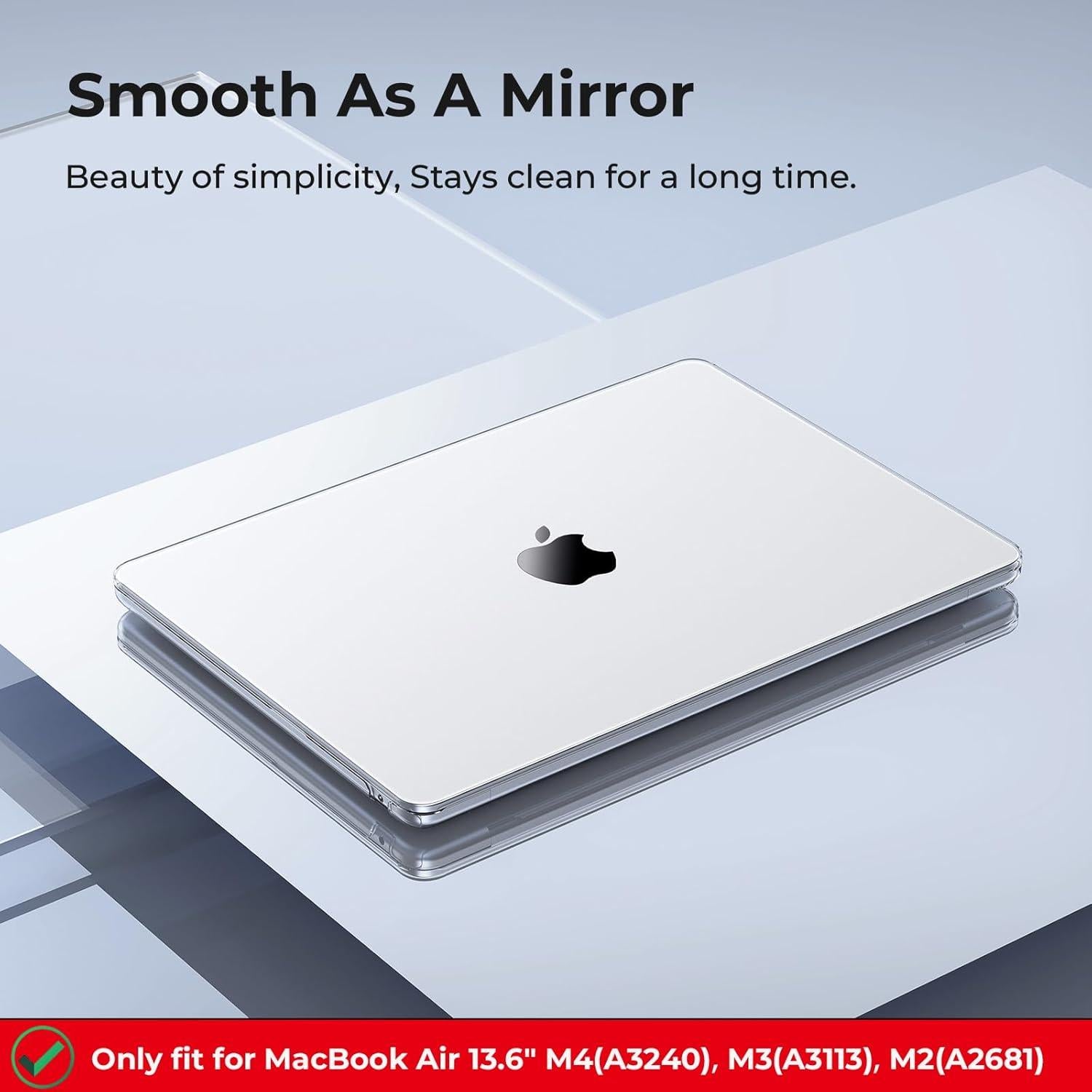 Funda EooCoo para MacBook Air 13" M4 M3 M2 Transparente