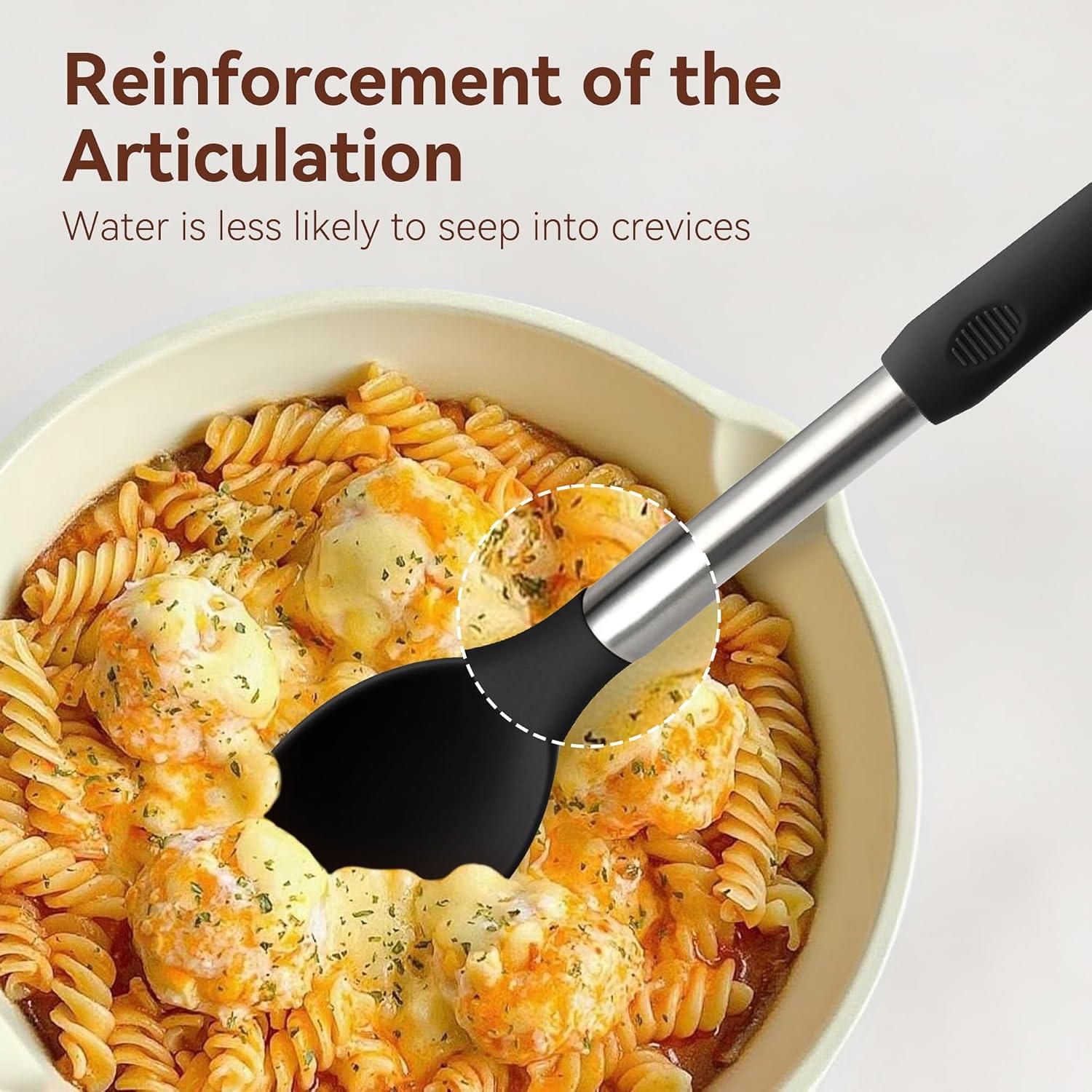 Juego de Utensilios de Cocina NCUE 35 Piezas Silicona Acero Inoxidable