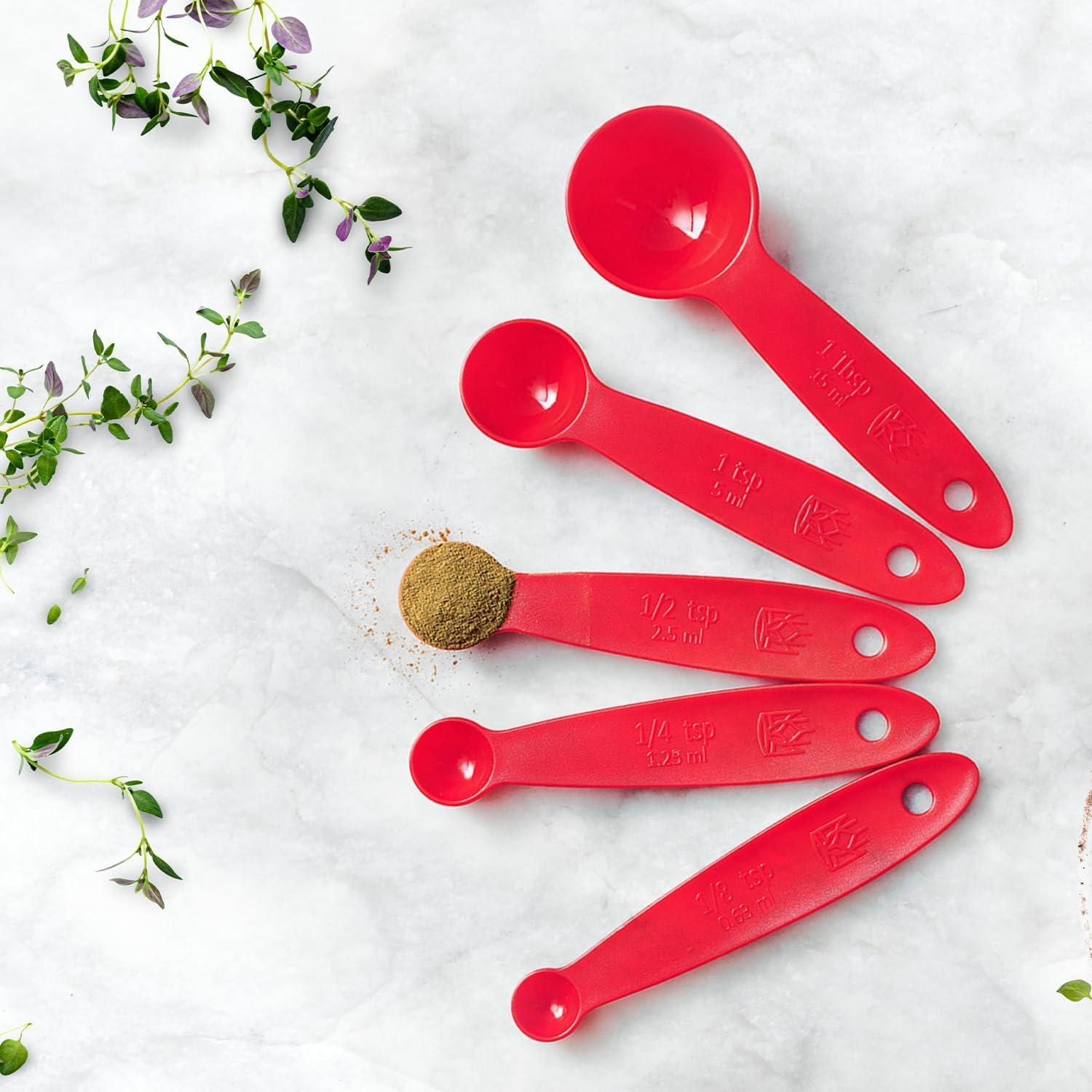 Juego de Cucharas Medidoras King Arthur - Set 5 Piezas Rojo