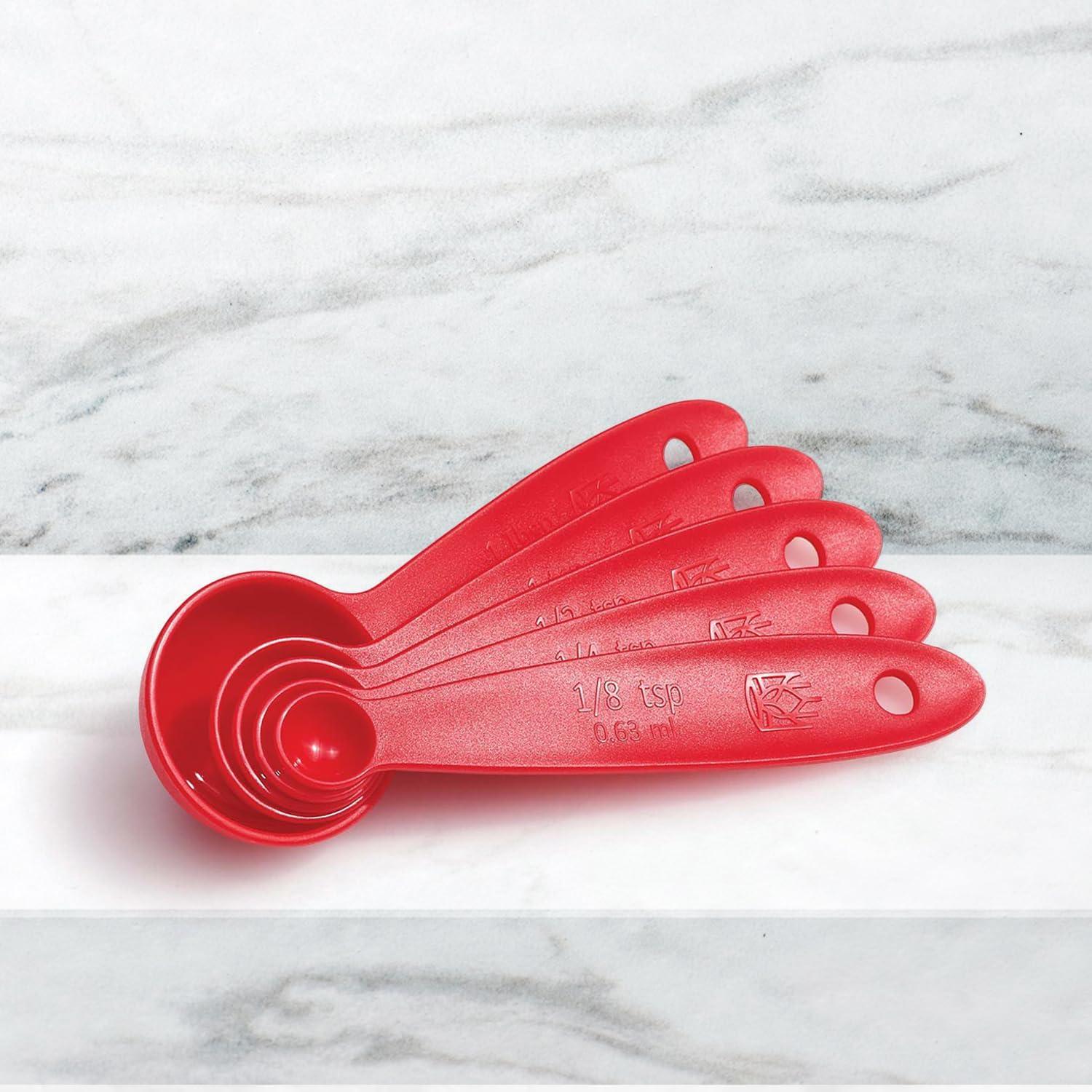 Juego de Cucharas Medidoras King Arthur - Set 5 Piezas Rojo