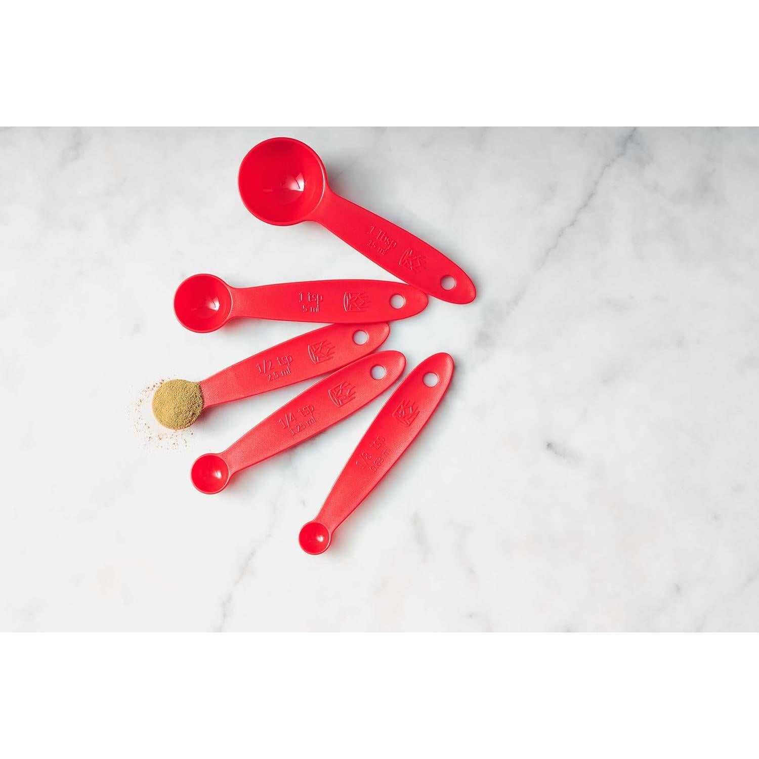 Juego de Cucharas Medidoras King Arthur - Set 5 Piezas Rojo