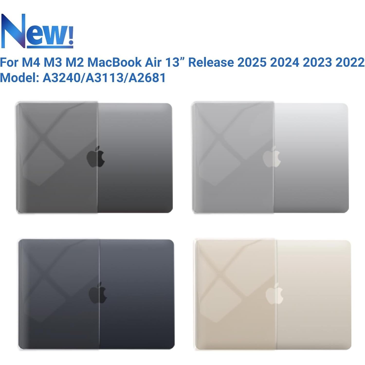 Funda IBENZER para MacBook Air 13.6 M2 M3 M4 Transparente