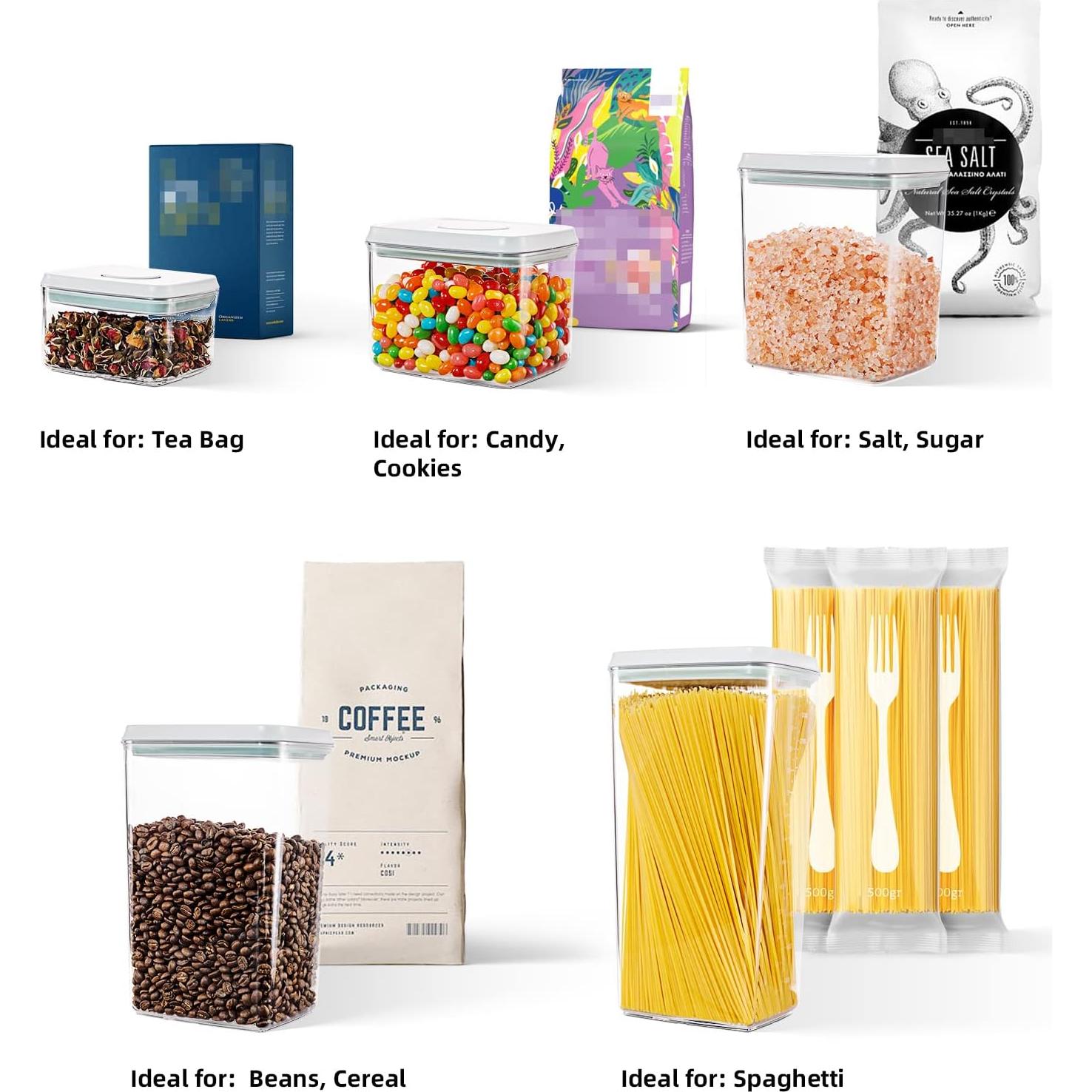 Juego de 3 Contenedores de Almacenamiento Tourdeus 1.23L y 2.74L