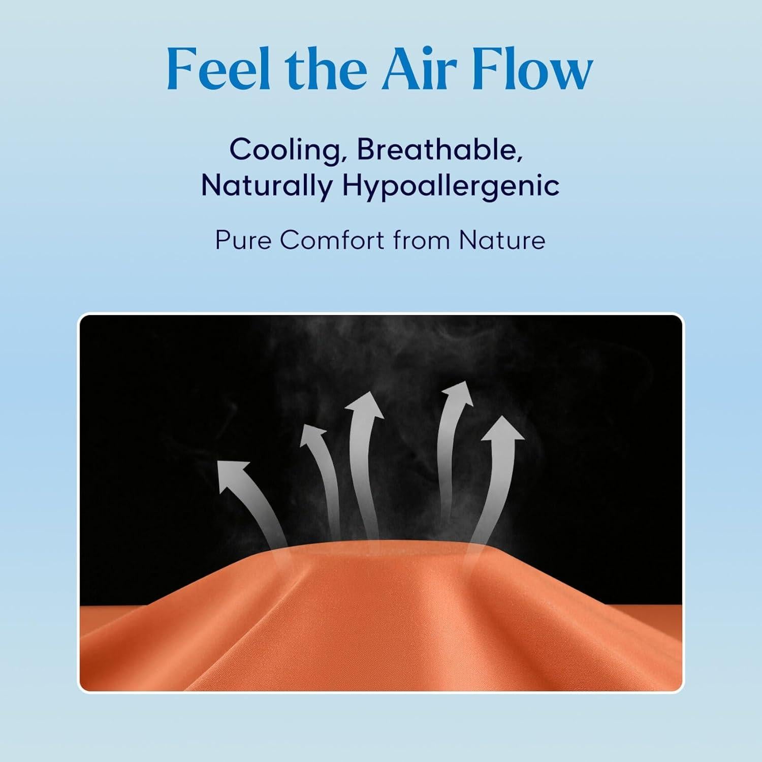 Juego de Sábanas Twin JSD 100% Viscosa de Bambú Naranja