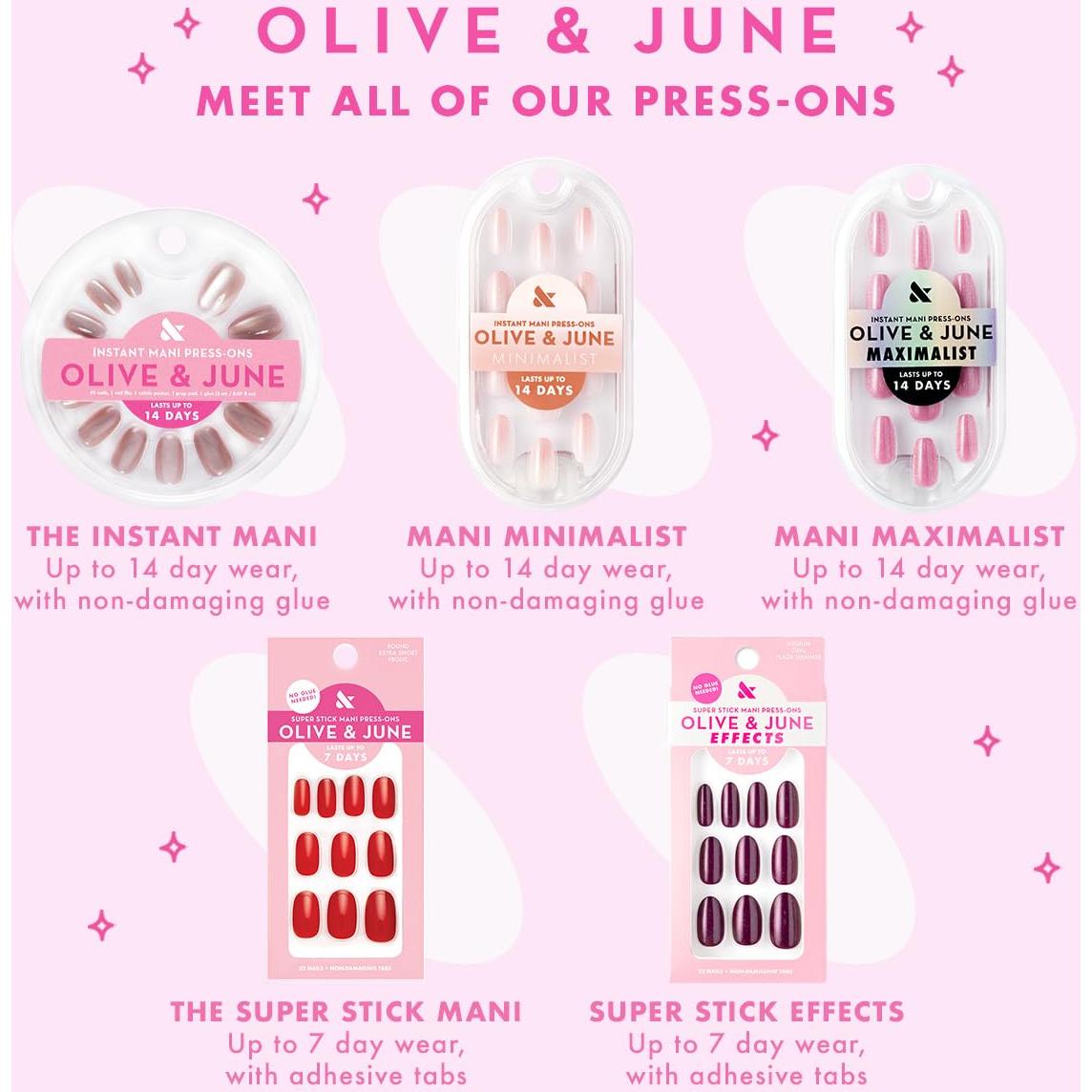 Set de Esmalte de Uñas Gel Brillantes Olive & June 5 Tonos Neón