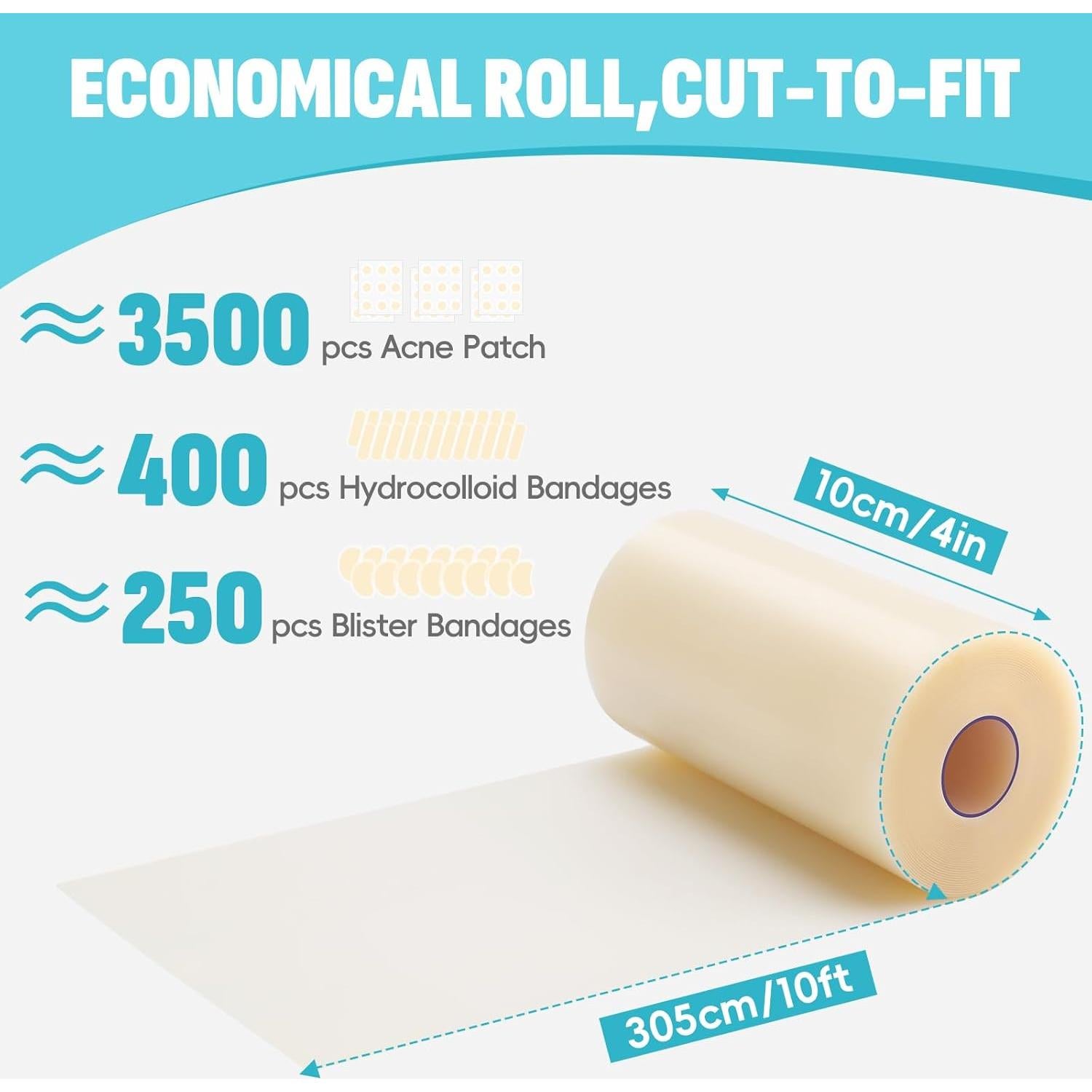 Rollo de hidrocoloide 10 cm x 3 m Phyyixs - Vendaje impermeable