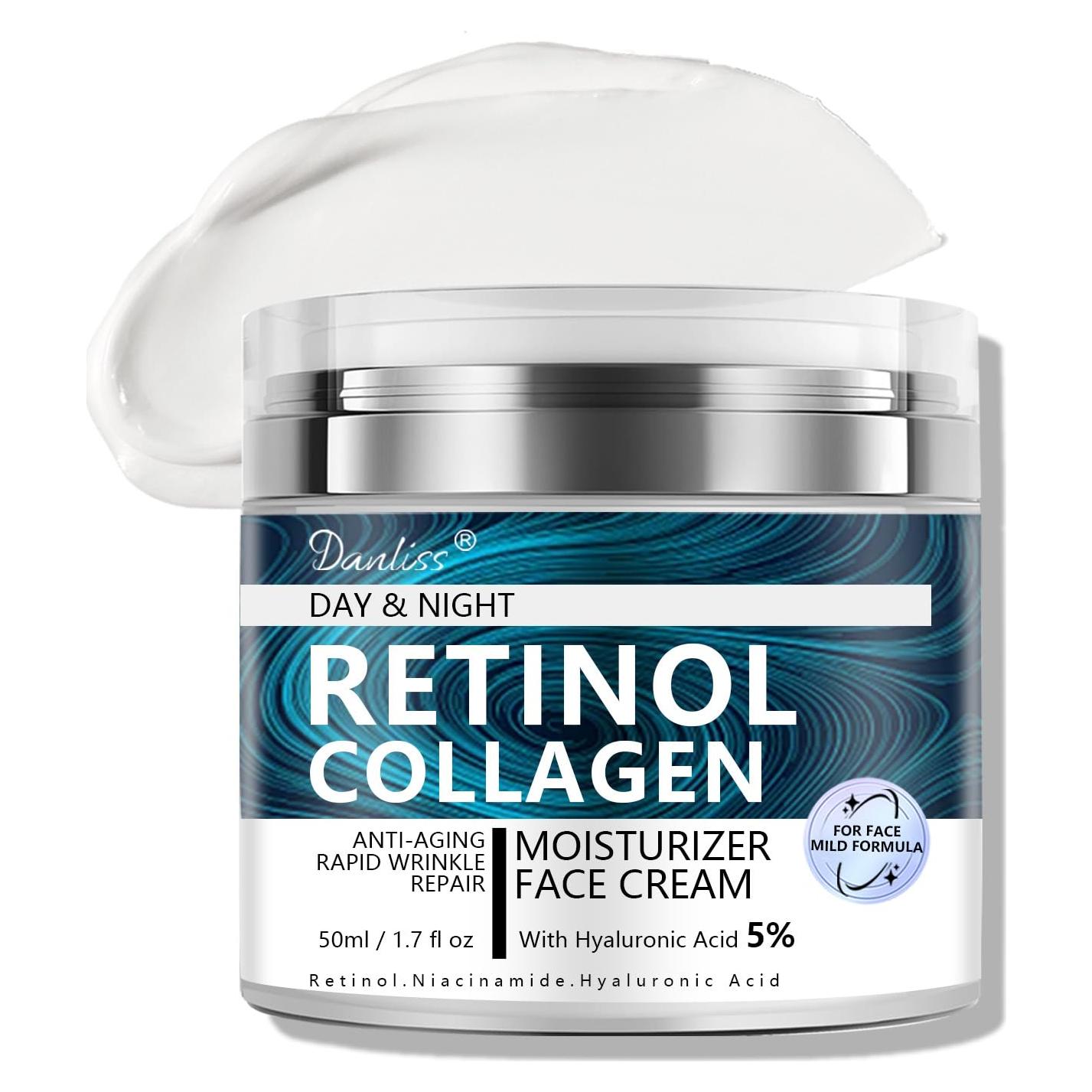Crema de Colágeno y Retinol Danliss 48g Hidratante Facial