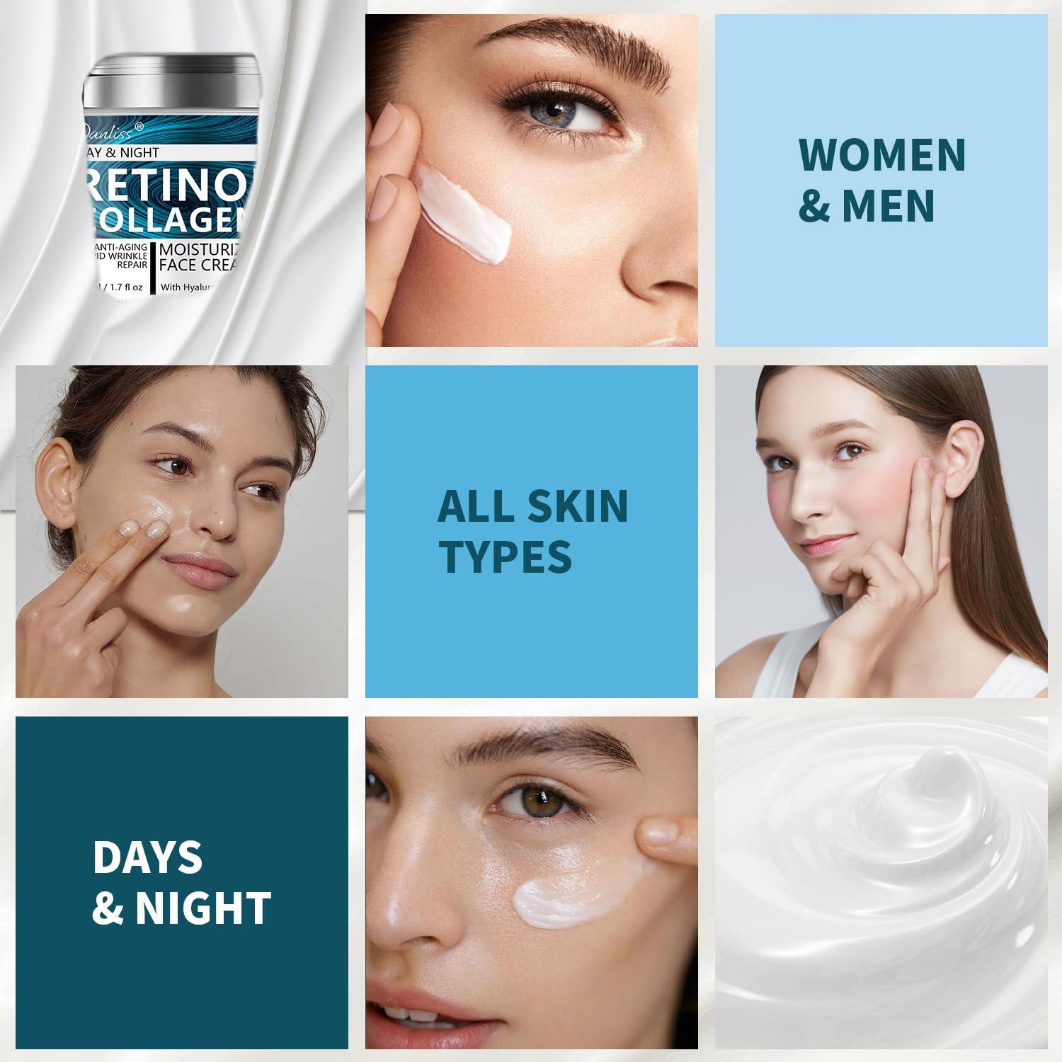 Crema de Colágeno y Retinol Danliss 48g Hidratante Facial