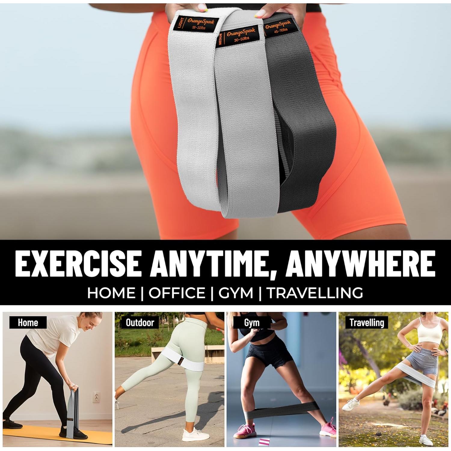 Bandas de Resistencia OrangeSpark - Set de 3 para Entrenamiento