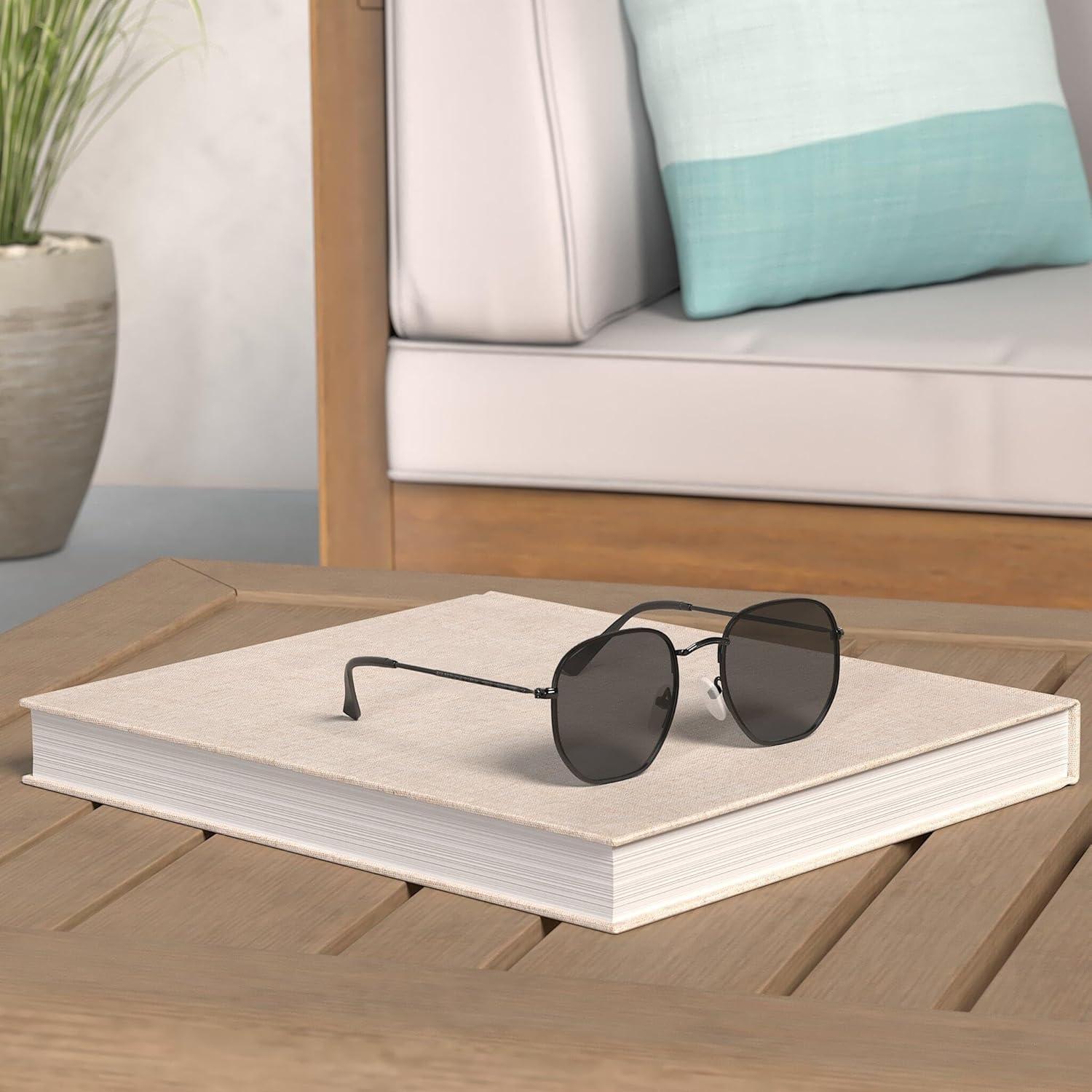 Gafas de sol KALIYADI unisex hexagonales polarizadas UV400