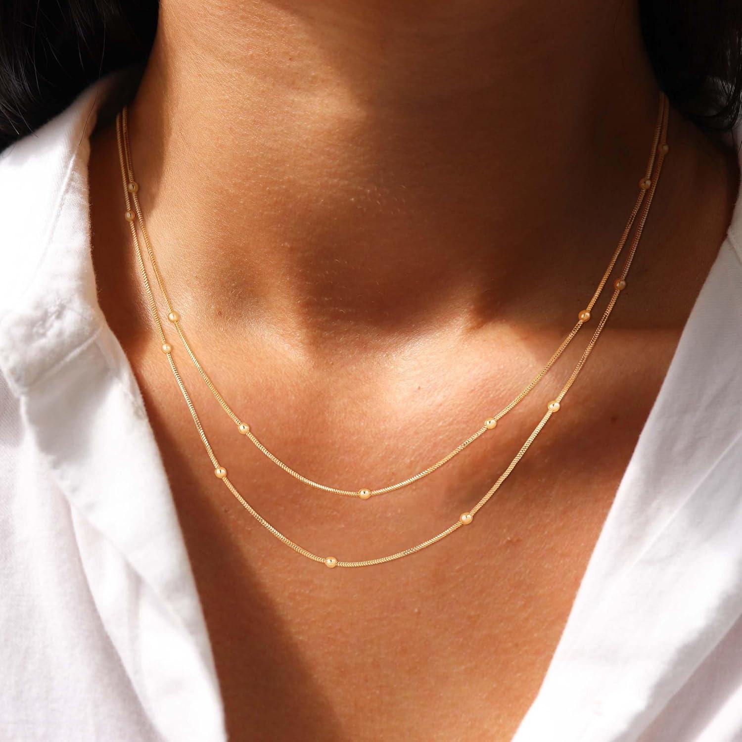 Collar Choker de Oro 14k Platedo para Mujeres - CHESKY