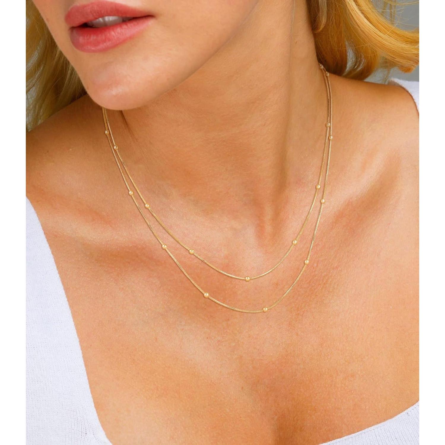 Collar Choker de Oro 14k Platedo para Mujeres - CHESKY