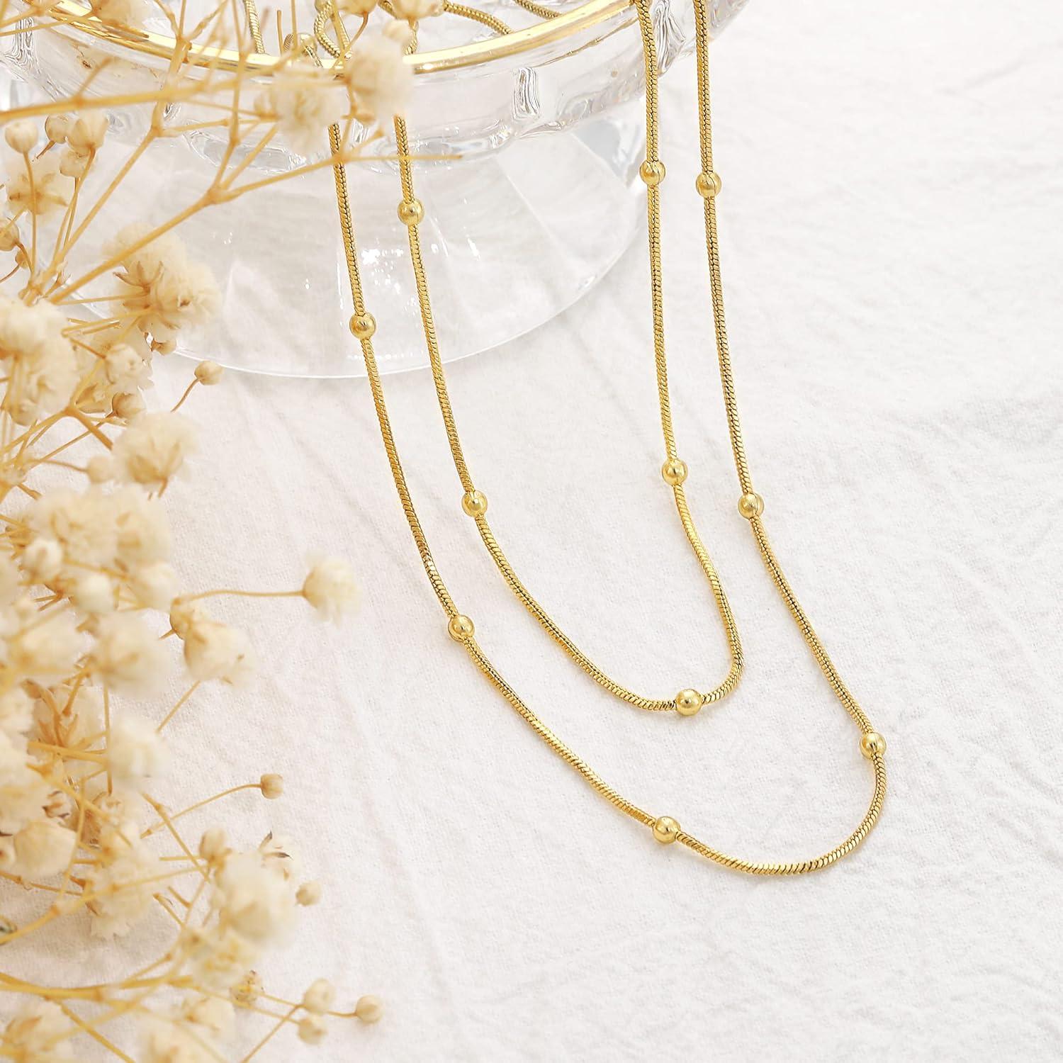 Collar Choker de Oro 14k Platedo para Mujeres - CHESKY