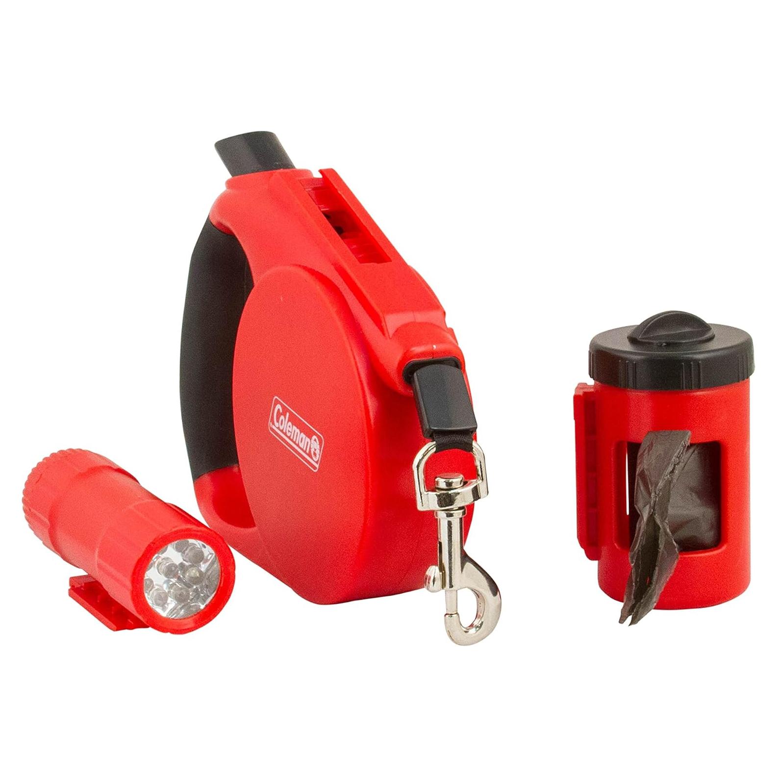 Correa Retráctil 3 en 1 Coleman con Luz y Soporte para Perros