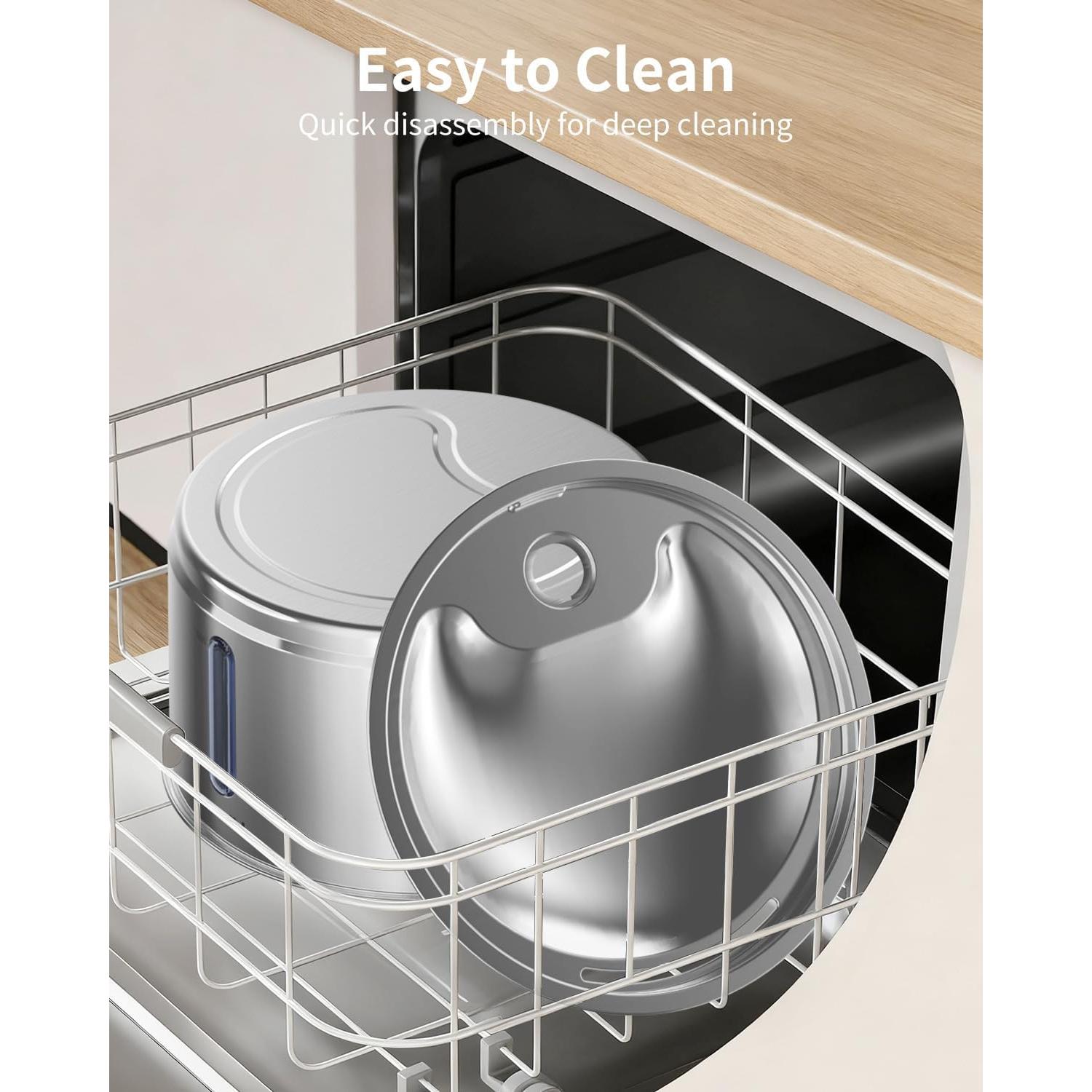 Fuente de Agua Automática para Gatos NPET WF210Plus 4L Acero Inoxidable