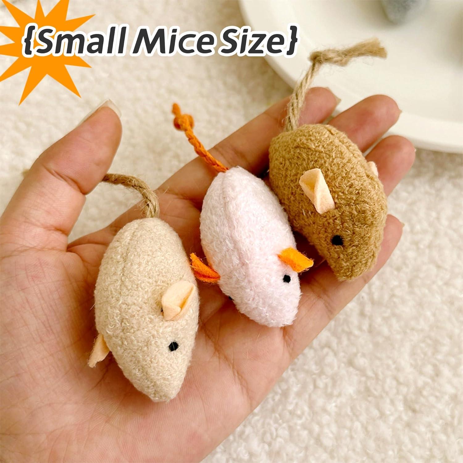 Juguetes para Gatos Electspark - Paquete de 4 Ratones de Peluche