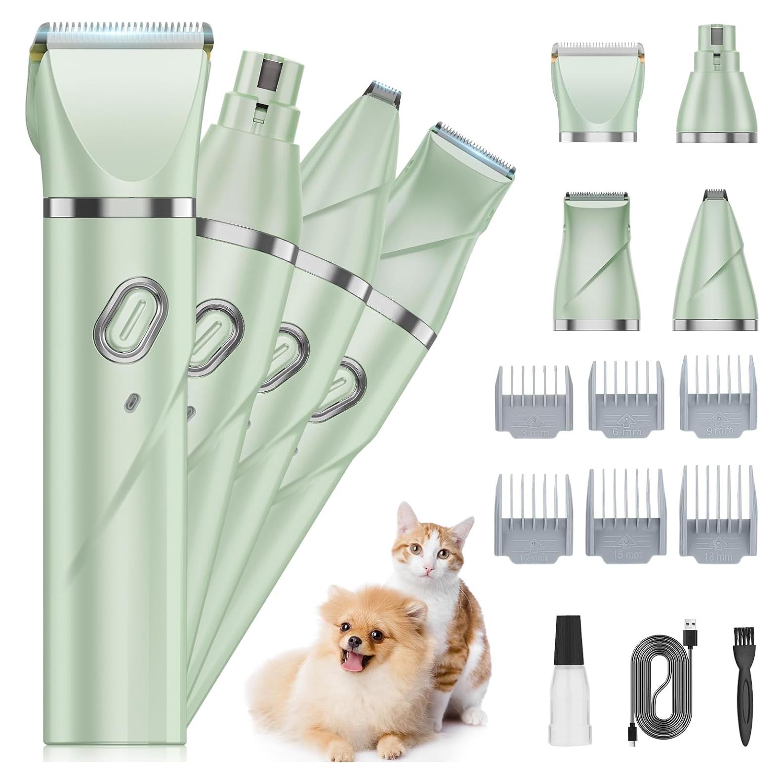 Kit de Aseo para Perros Qreeyx 4 en 1 Inalámbrico Verde