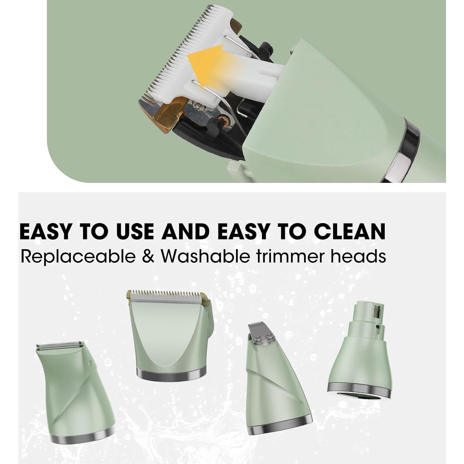 Kit de Aseo para Perros Qreeyx 4 en 1 Inalámbrico Verde