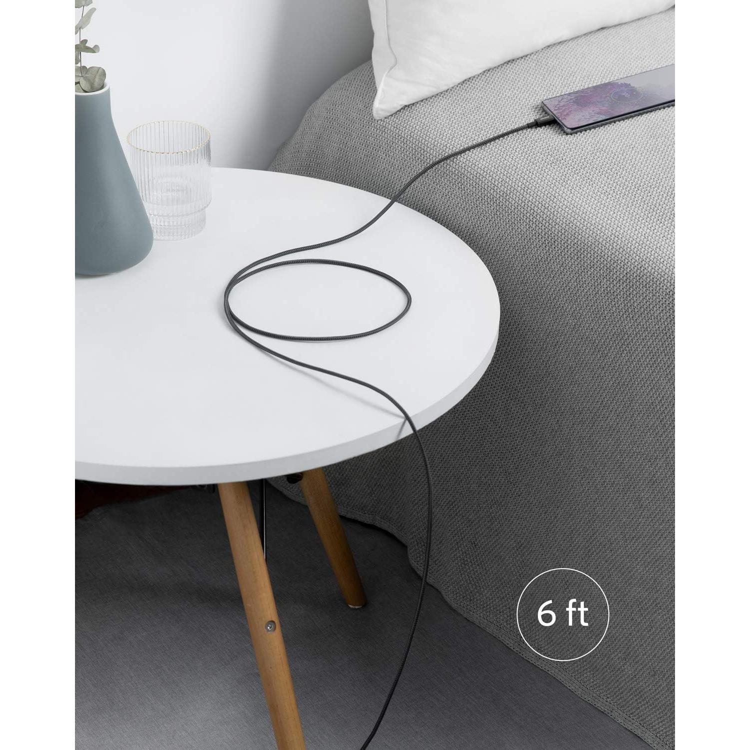 Cable USB C a USB C Anker 60W 5 unidades 182 cm negro