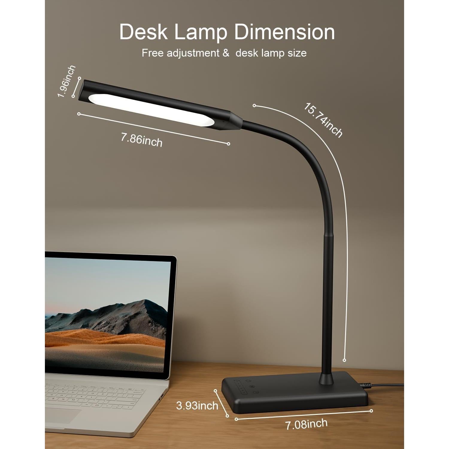 Lámpara de Escritorio LED Kootion con Control Táctil y USB