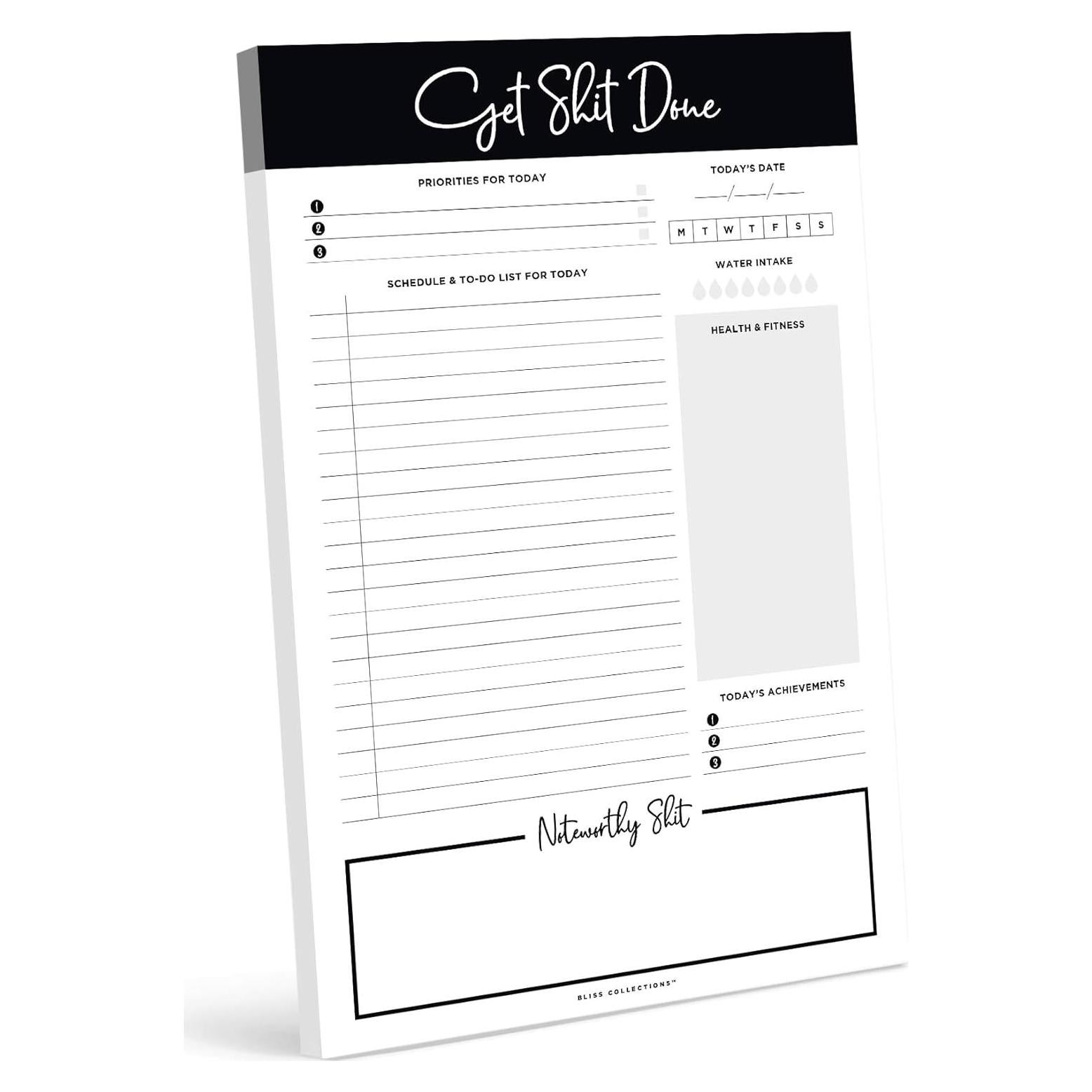 Bloc de Planificación Diaria Bliss Collections 50 Hojas 15x23 cm