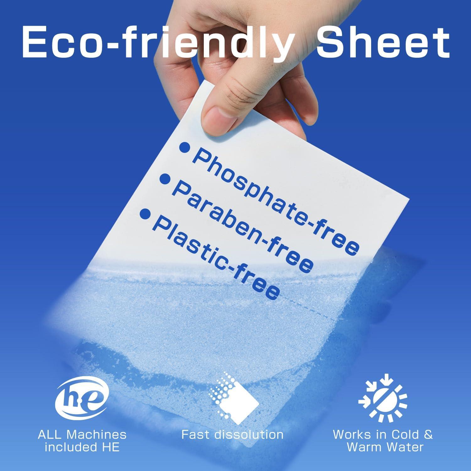 Hojas de detergente ecológicas Soulink 240 Cargas Lino Fresco