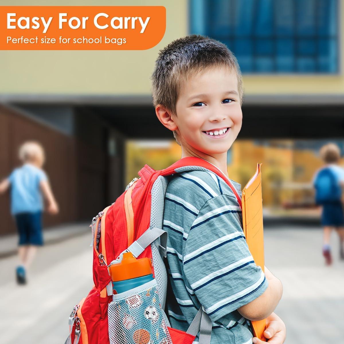 Botella Deportiva SANDJEST 355ml Acero Inoxidable con Popote