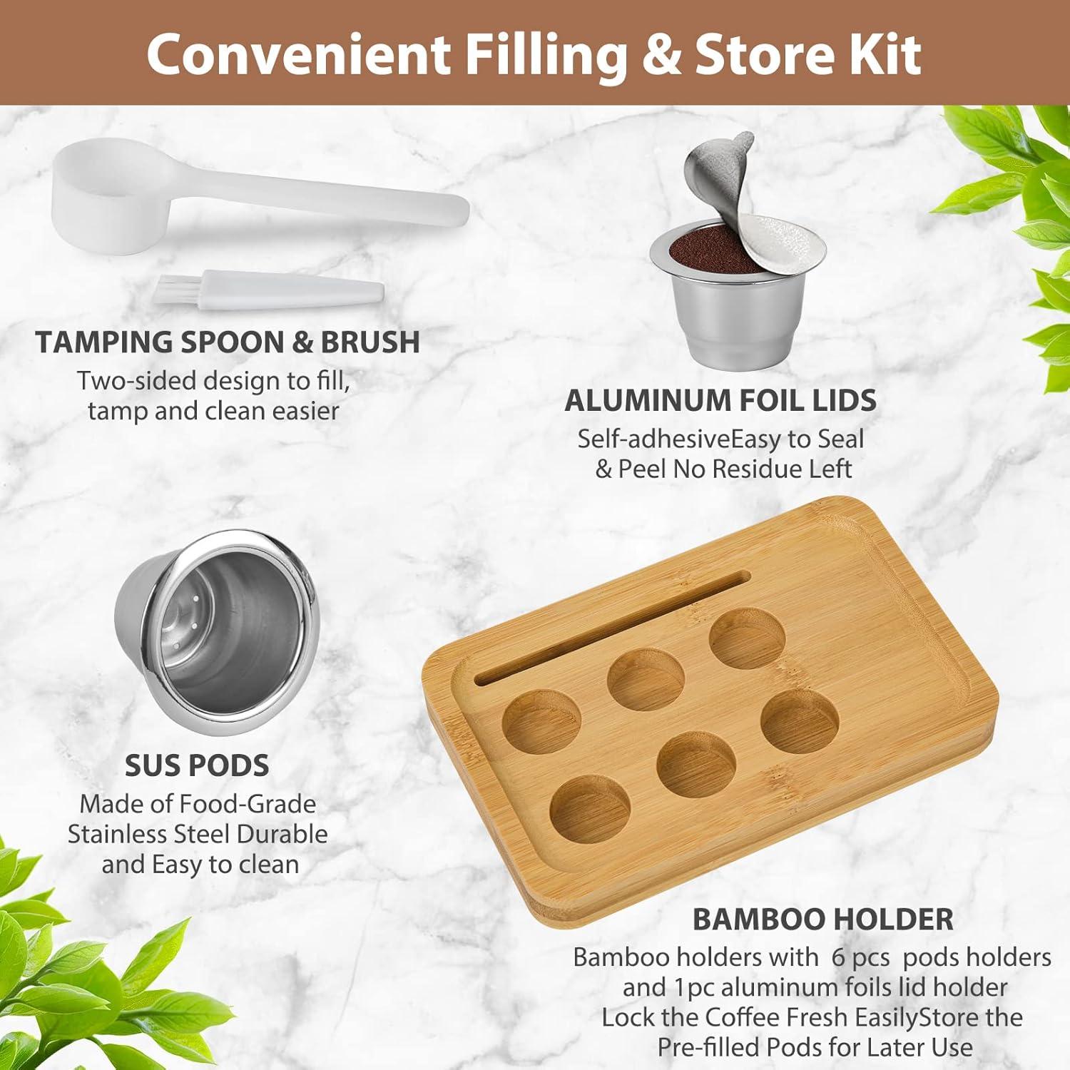 Cápsulas Reutilizables ZOCOVHI para Espresso Nespresso 6pcs