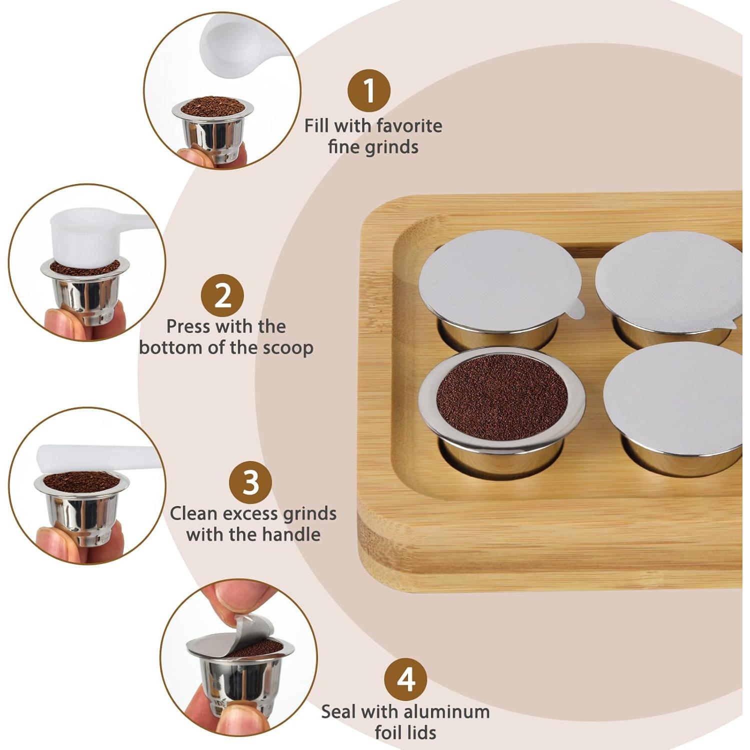 Cápsulas Reutilizables ZOCOVHI para Espresso Nespresso 6pcs