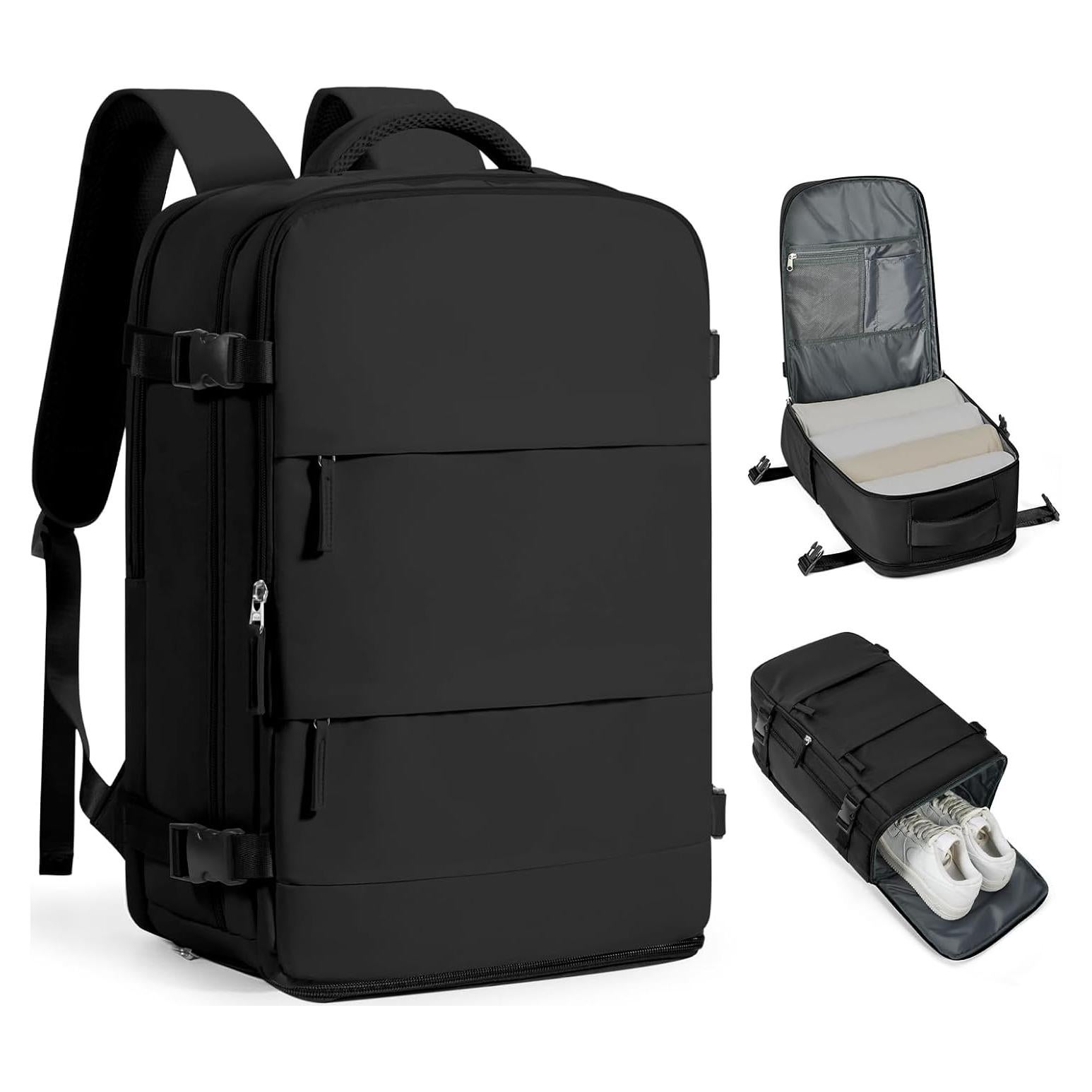 Mochila de Viaje Negra Coofay Aprobada para Aerolíneas 20L