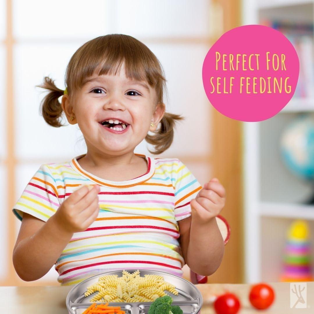 Platos Divididos Acero Inoxidable Elk y Amigos 4 Unidades