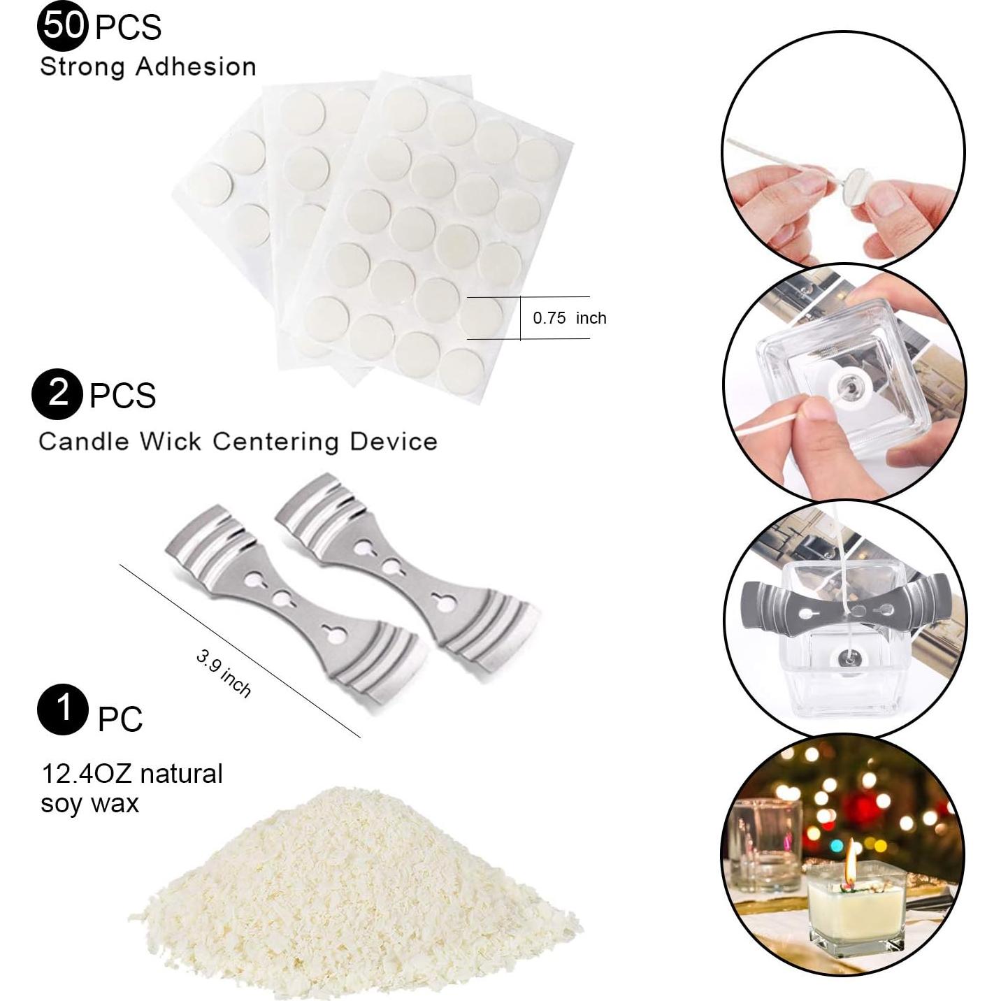 Kit de Hacer Velas DINGPAI - 7 Piezas, Cera de Soja, Olla 900ml