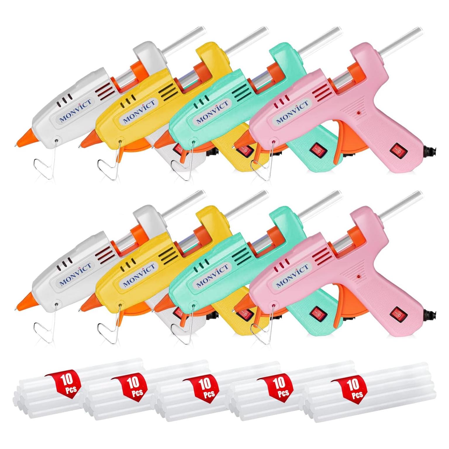 Pistola de Pegamento Caliente MONVICT 30W con 50 Barras Multicolor