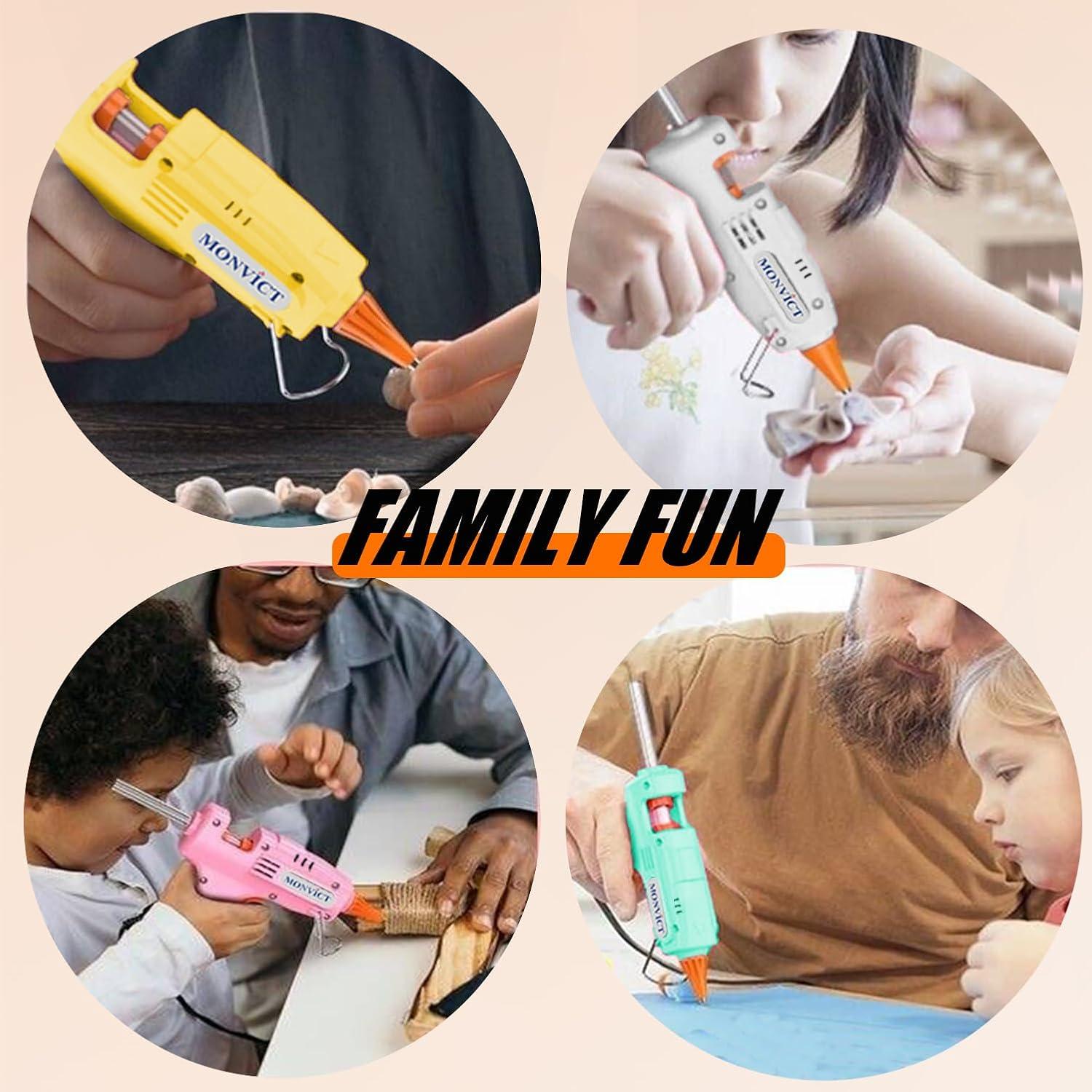 Pistola de Pegamento Caliente MONVICT 30W con 50 Barras Multicolor