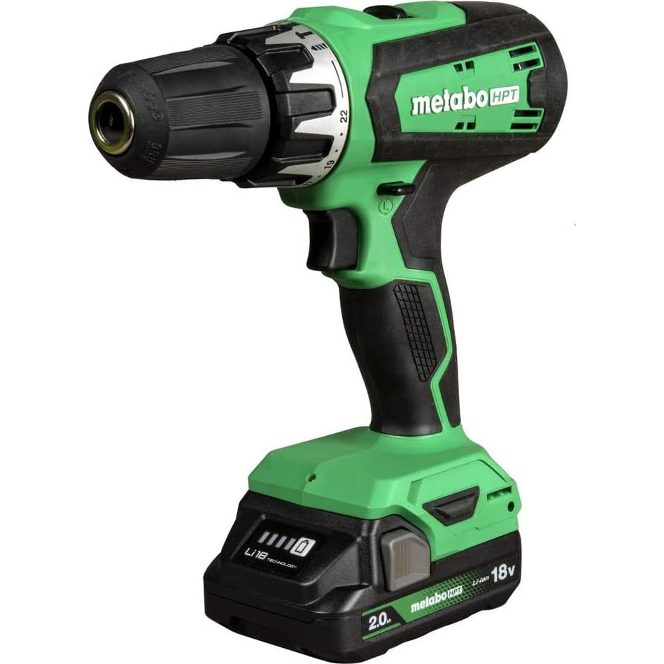 Taladro Inalámbrico Metabo HPT 18V DS18DFX, 53.1 Nm, 2.0Ah